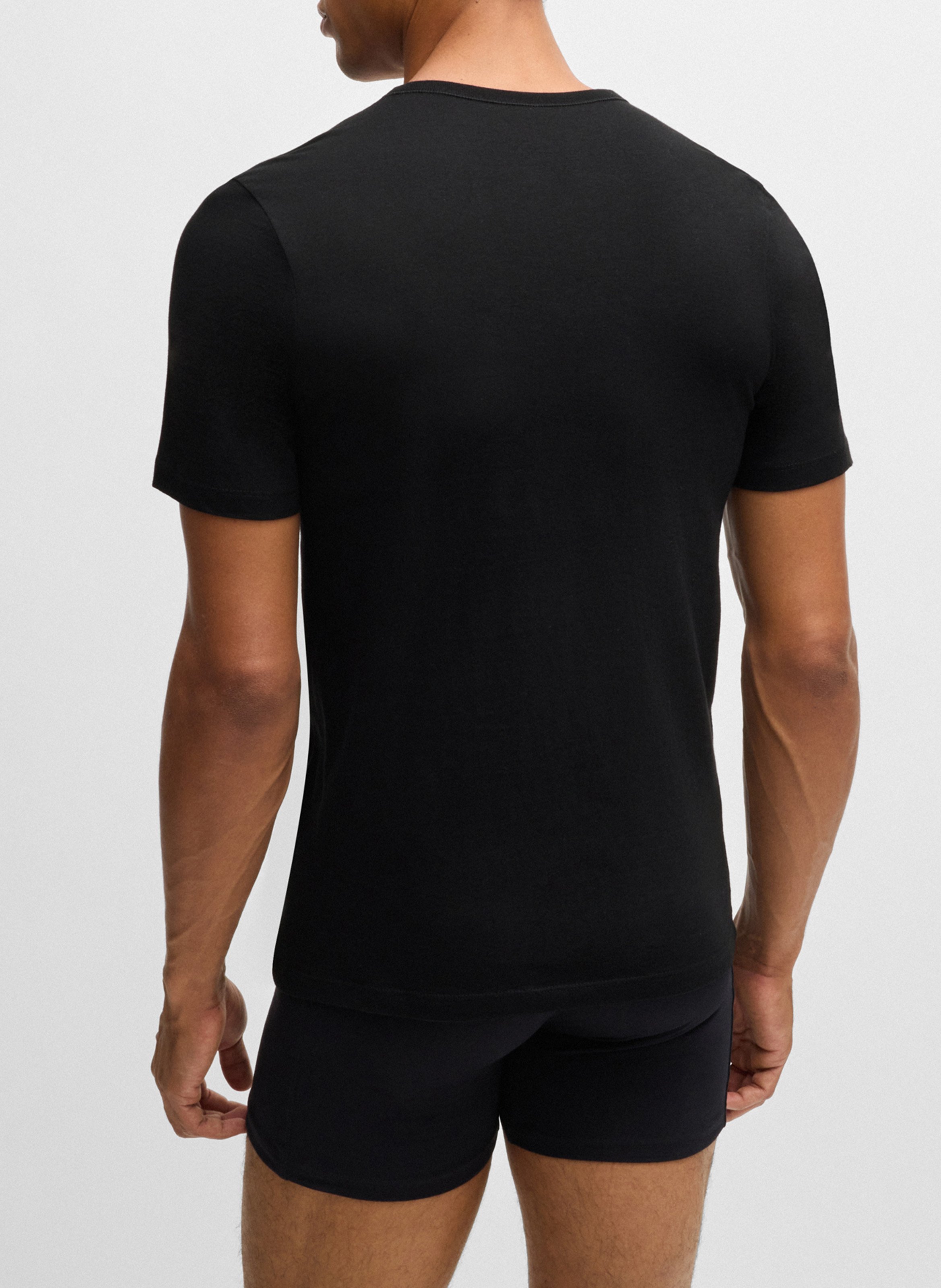 Pack of 3 round-neck cotton T-shirts BOSS Multicolored