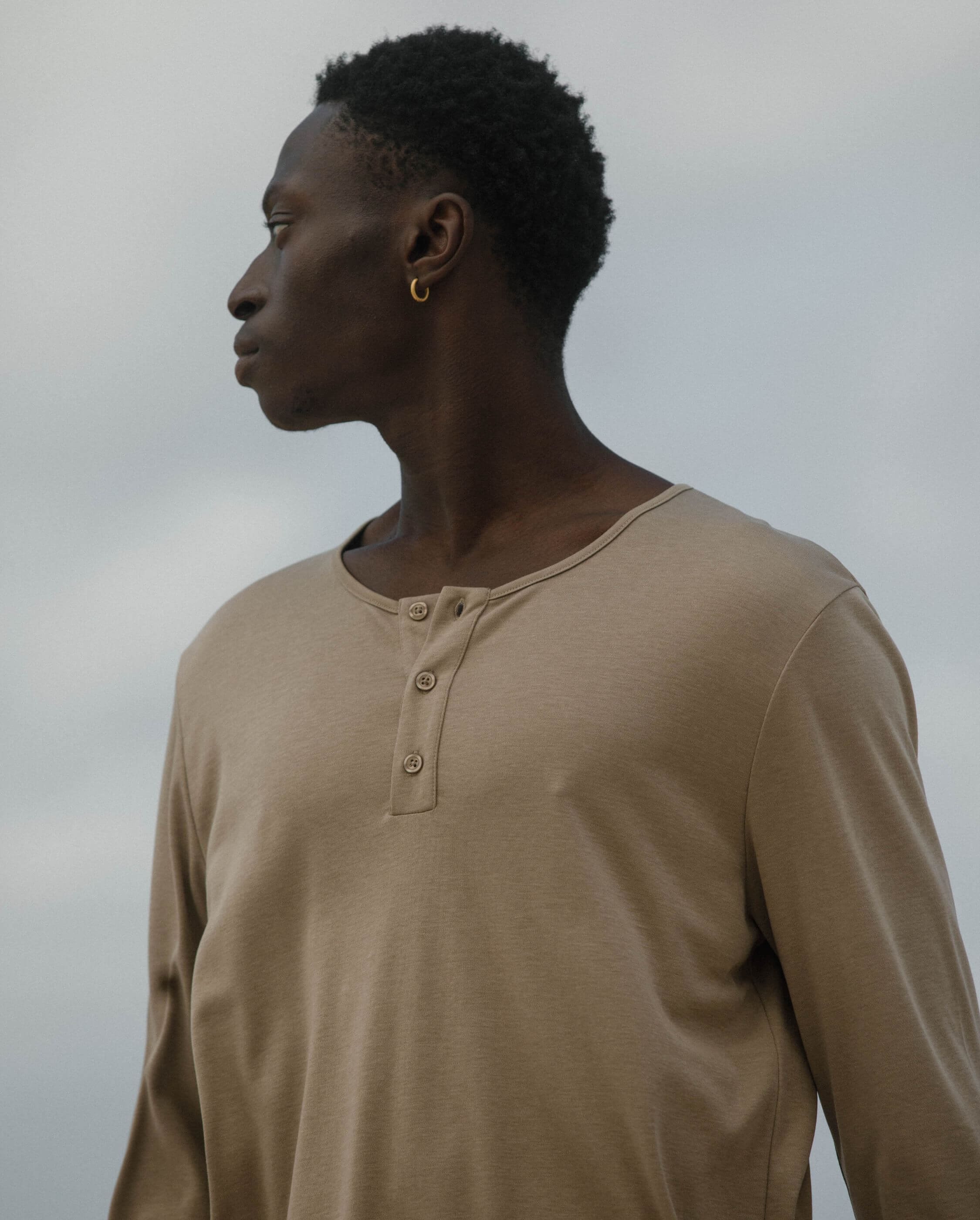 Men's pajama top, latte ANGARDE Beige