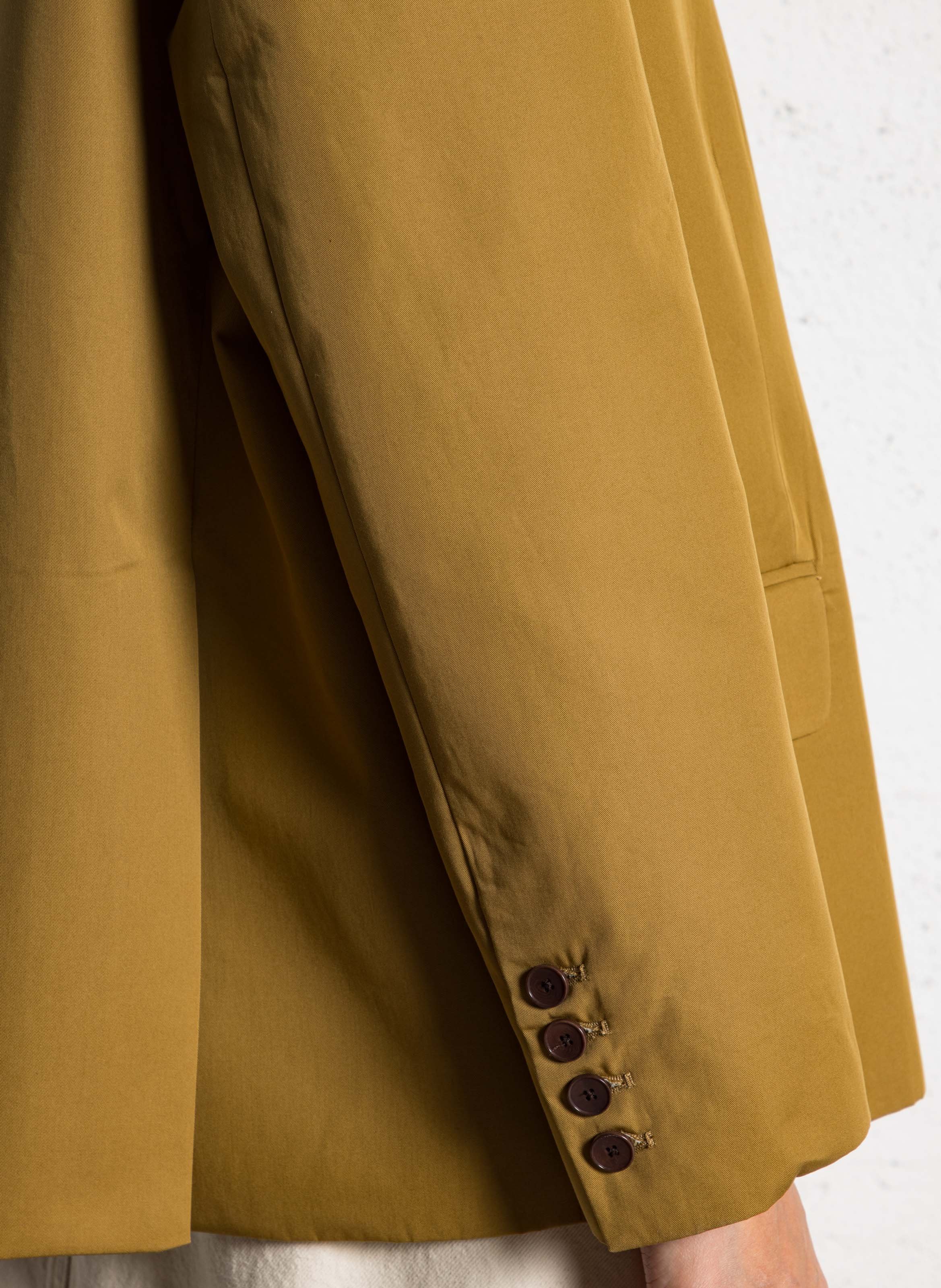 Ruimvallende blazer | linnen/katoenblend BELLEPIECE Bruin