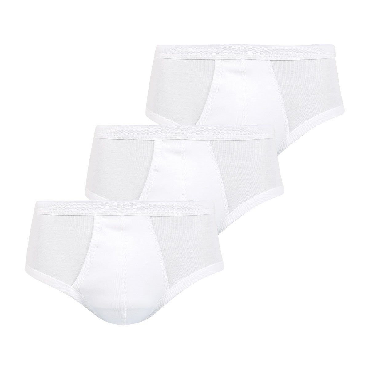 Les Classiques open pack of 3 high-rise briefs EMINENCE White
