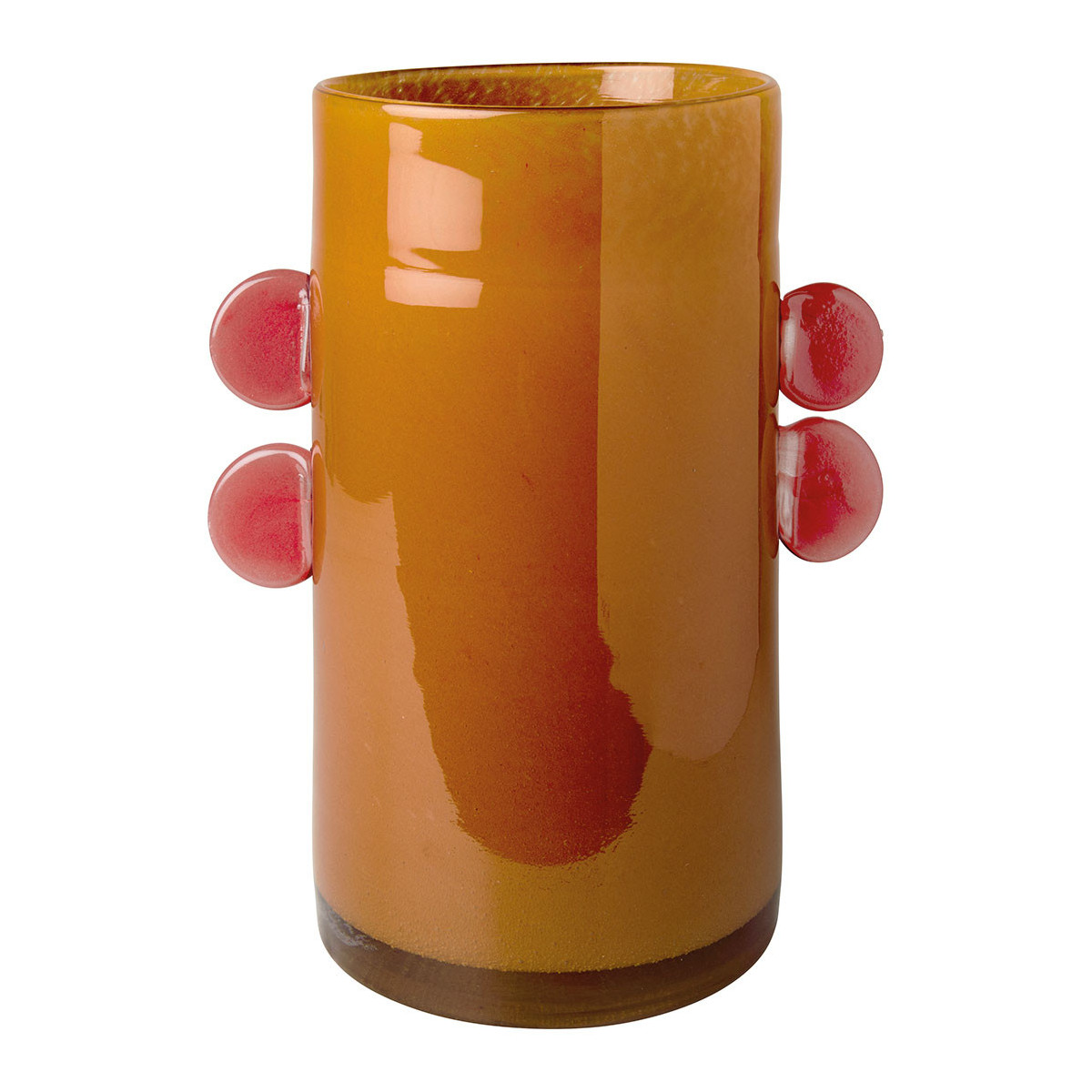 Vase pipa en verre BLANC D'IVOIRE Orange