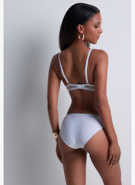 A la Folie kohl black underwired triangle bra | White by AUBADE A la Folie kohl black underwired triangle bra White