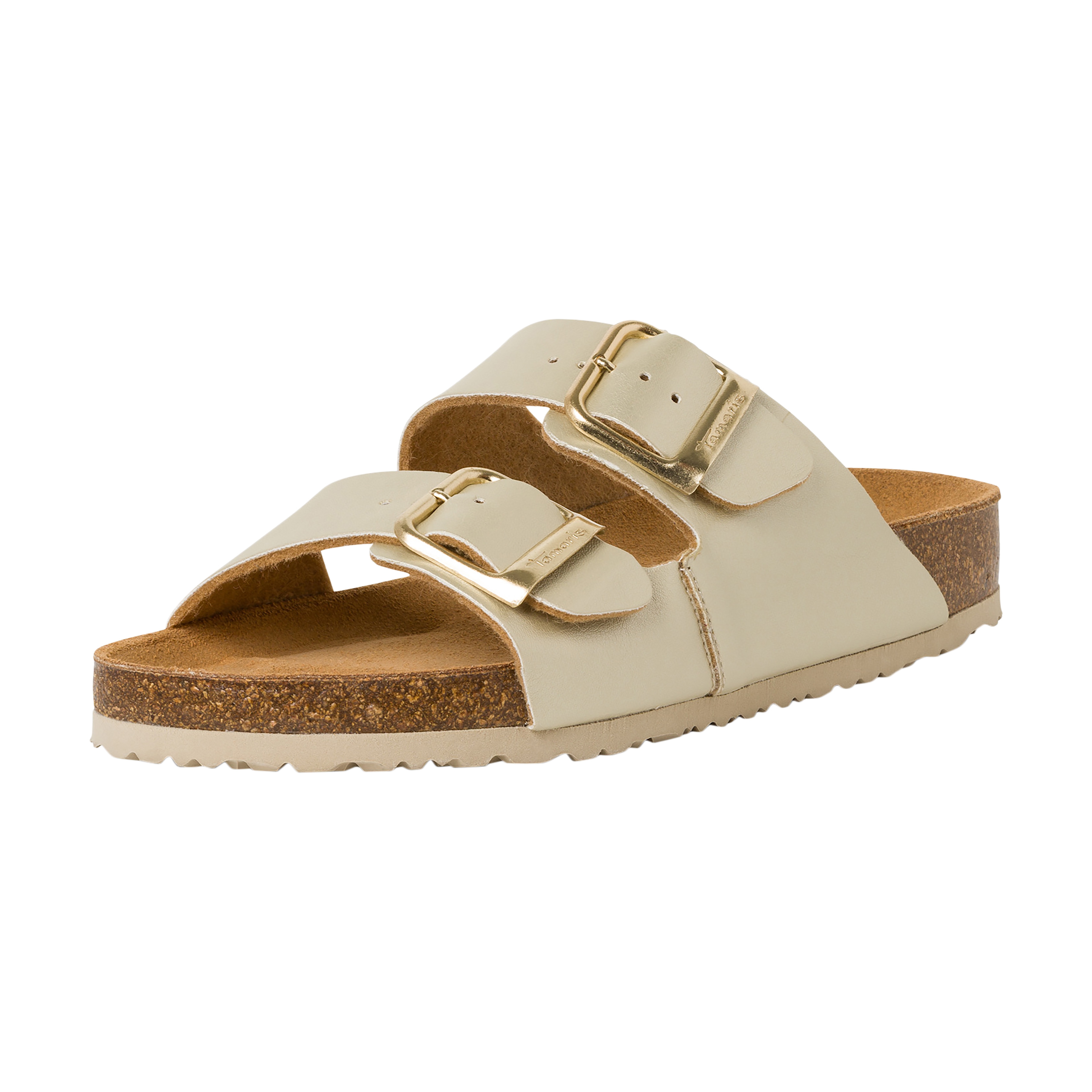 Flat slip-on mules TAMARIS Golden