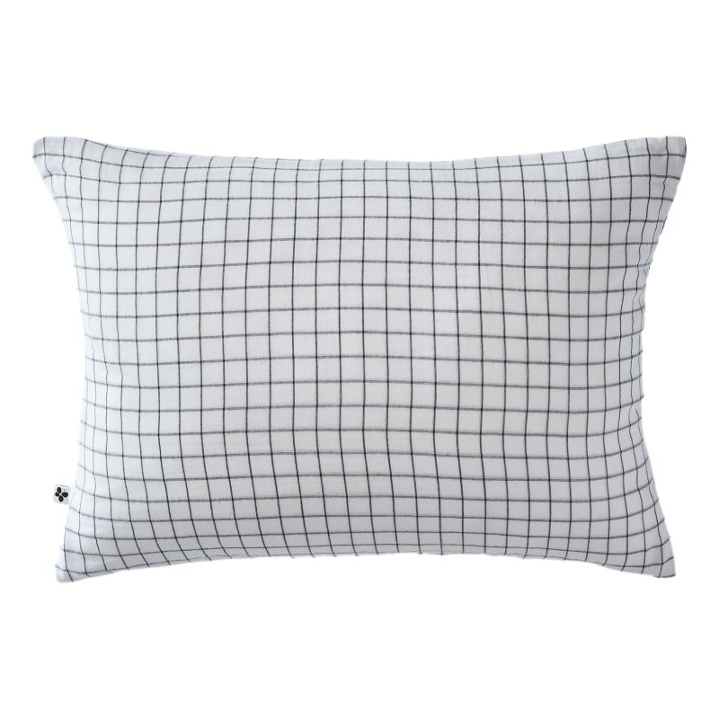 Cotton percale pillow case L'EFFET PAPILLON