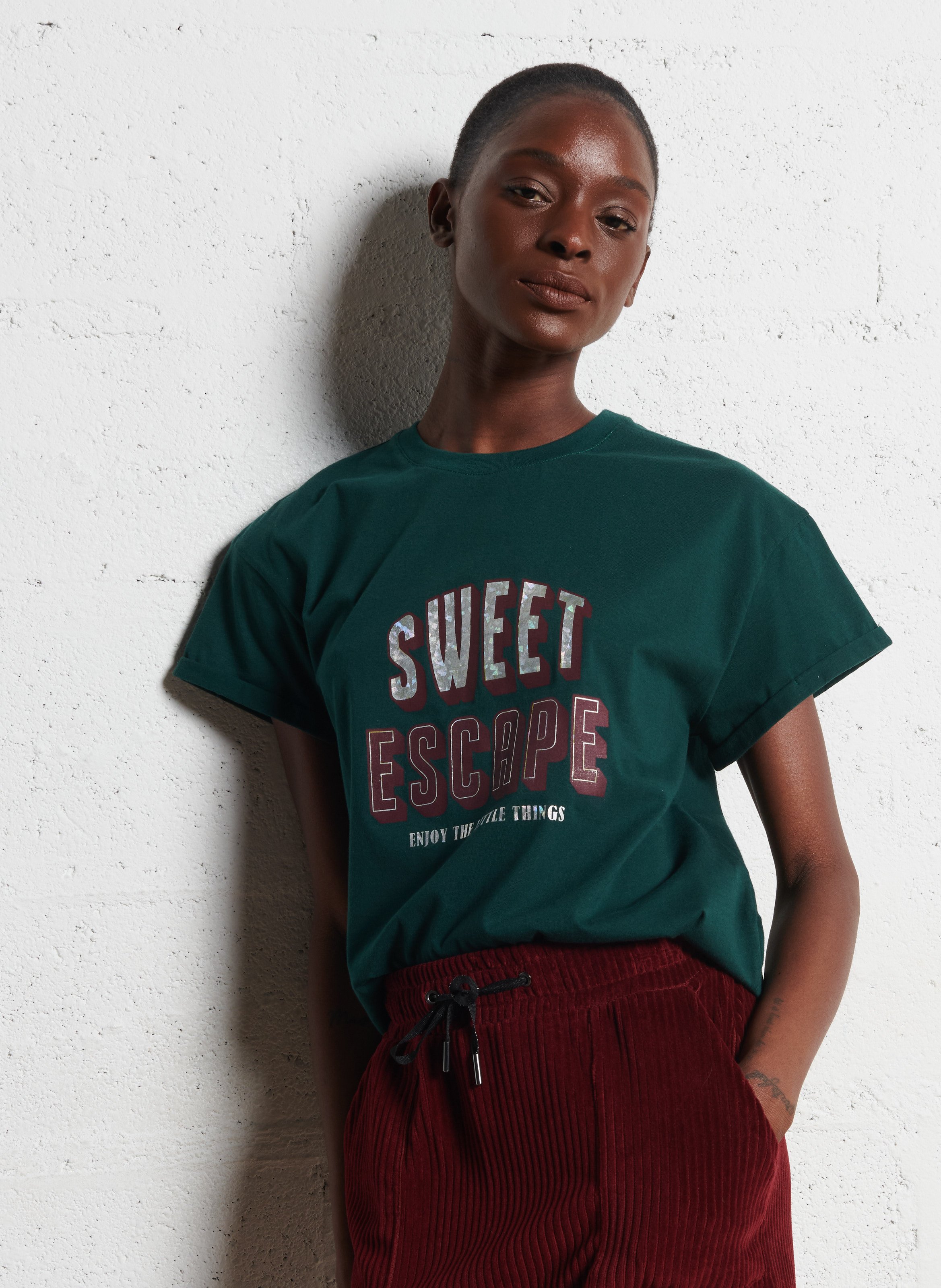 Tee-shirt col rond  I CODE Vert