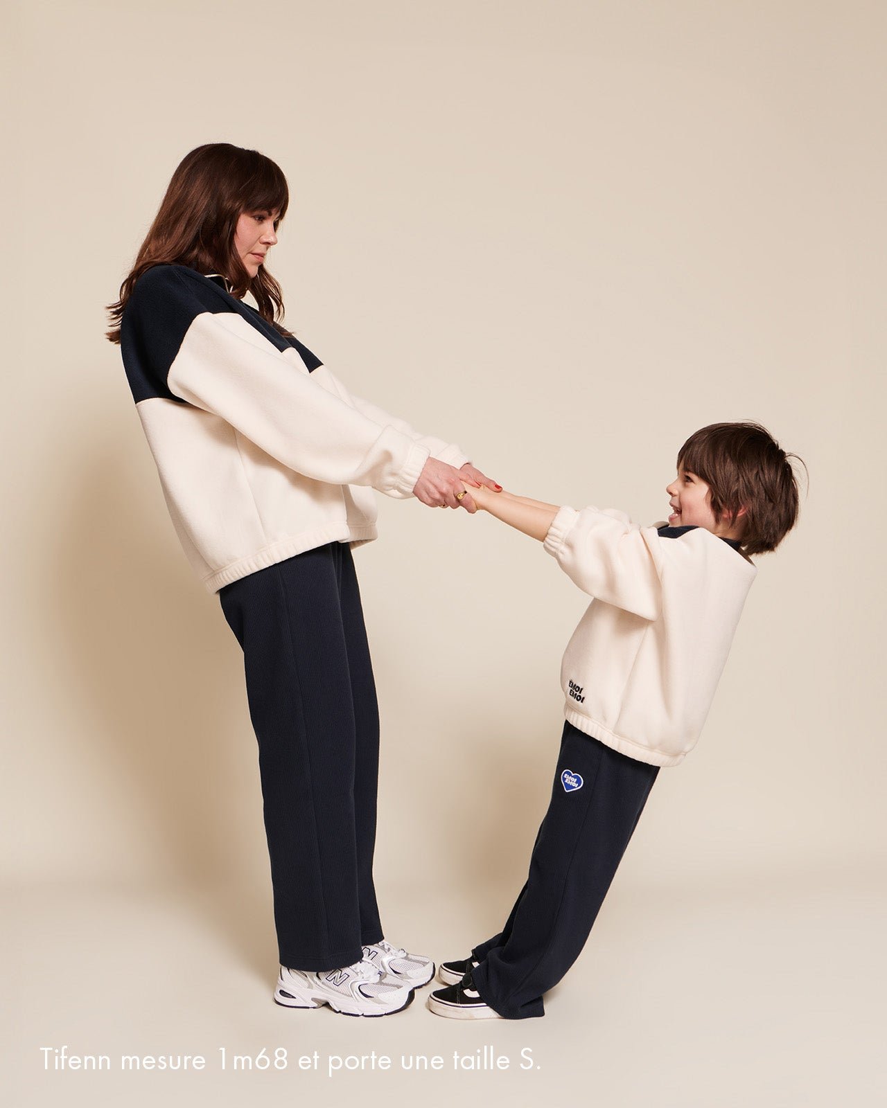The Sonny sweatshirt in recycled fleece EMOI EMOI White