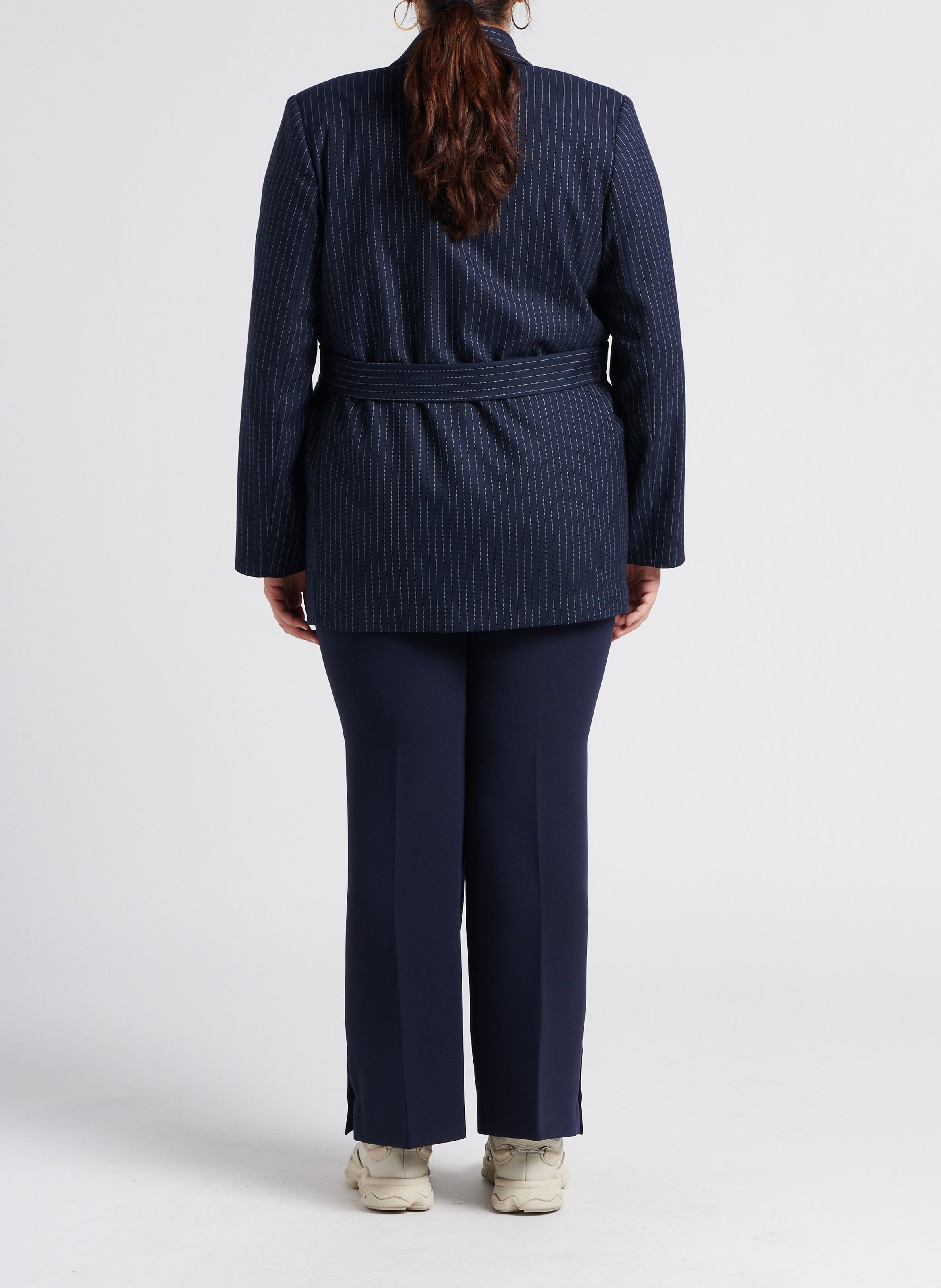 Pantalon droit taille haute PERSONA by Marina Rinaldi Noir