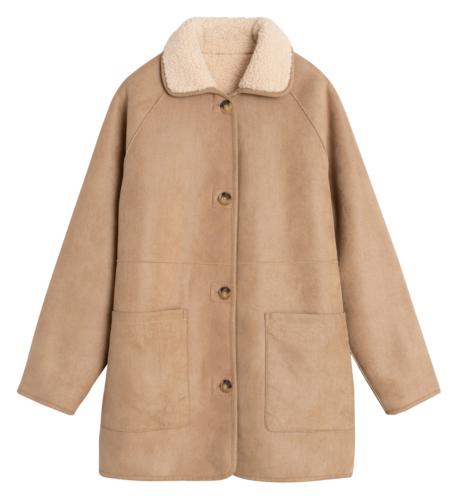 Manteau col montant INDI & COLD Beige