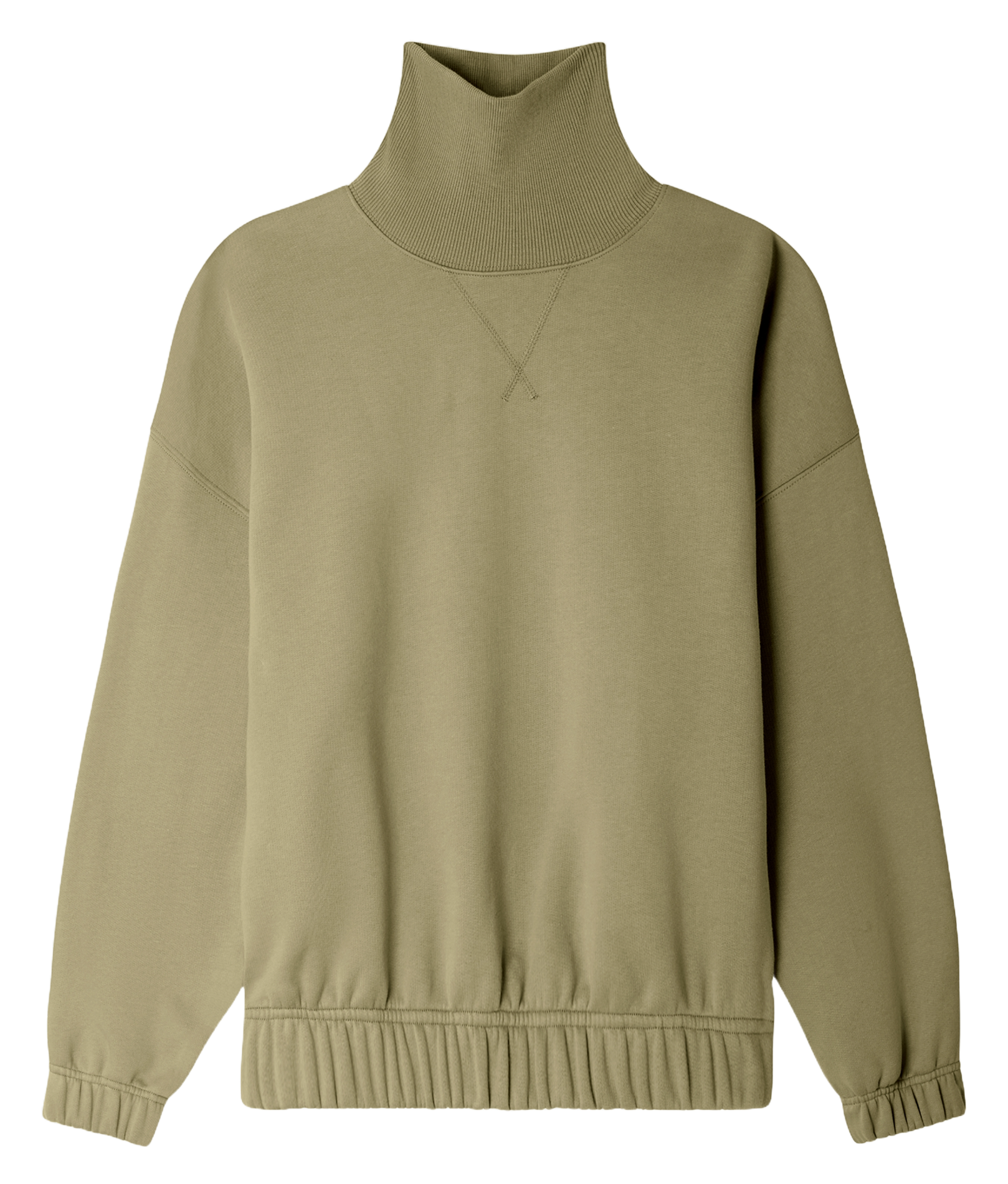 Straight organic cotton high neck sweatshirt SOEUR Grey