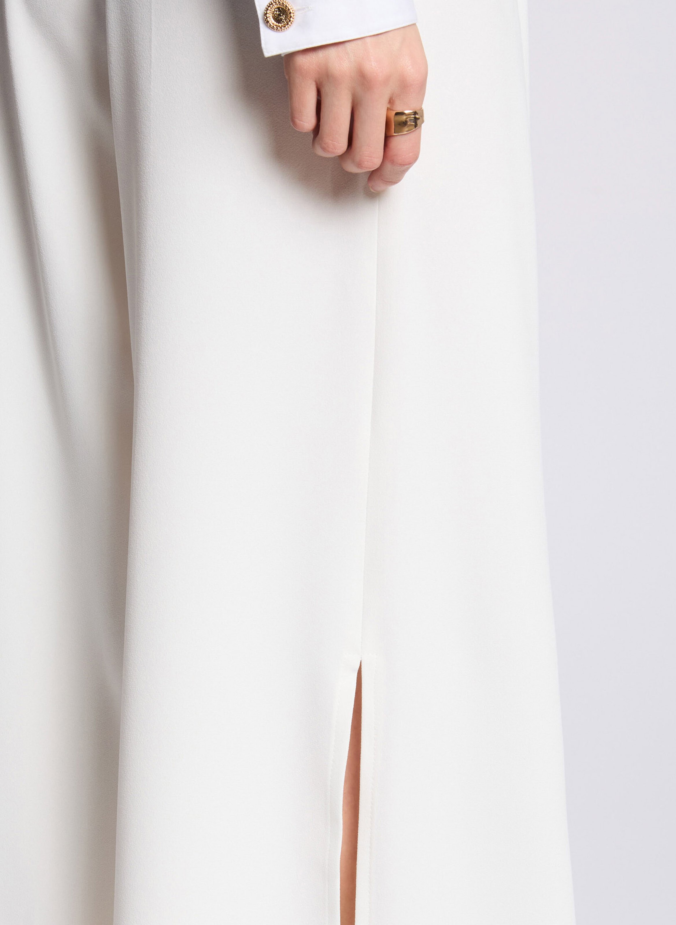 Rechte, soepelvallende broek MORGAN Wit