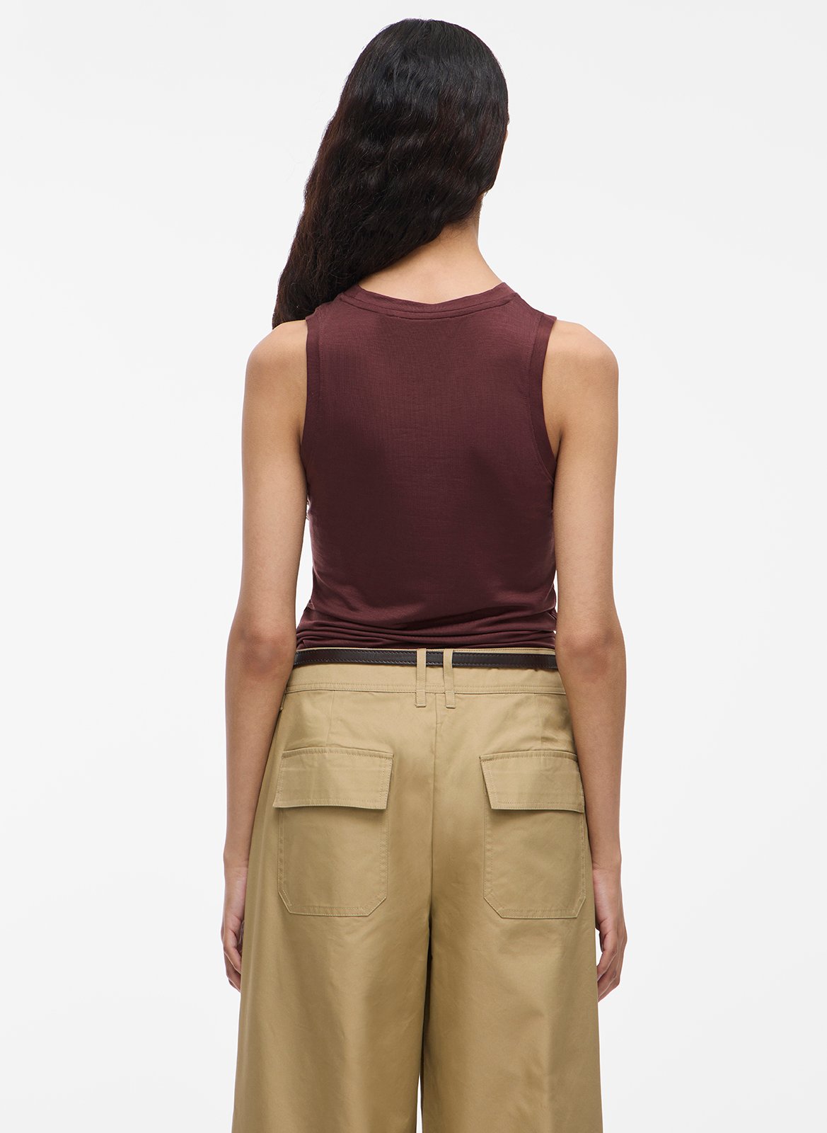 Tee-shirt col rond ROUGE EDIT Marron