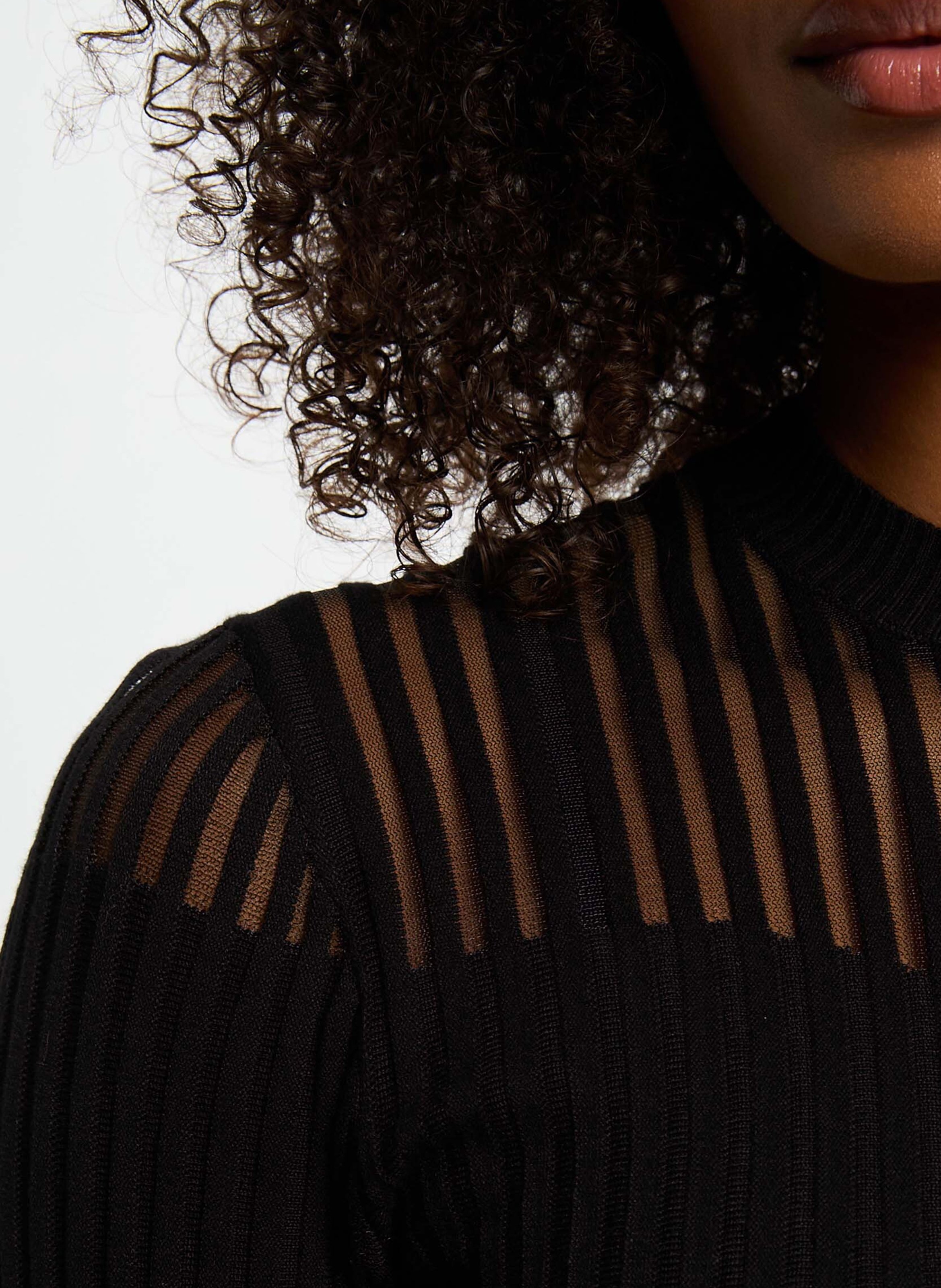 Pull col rond MORGAN Noir