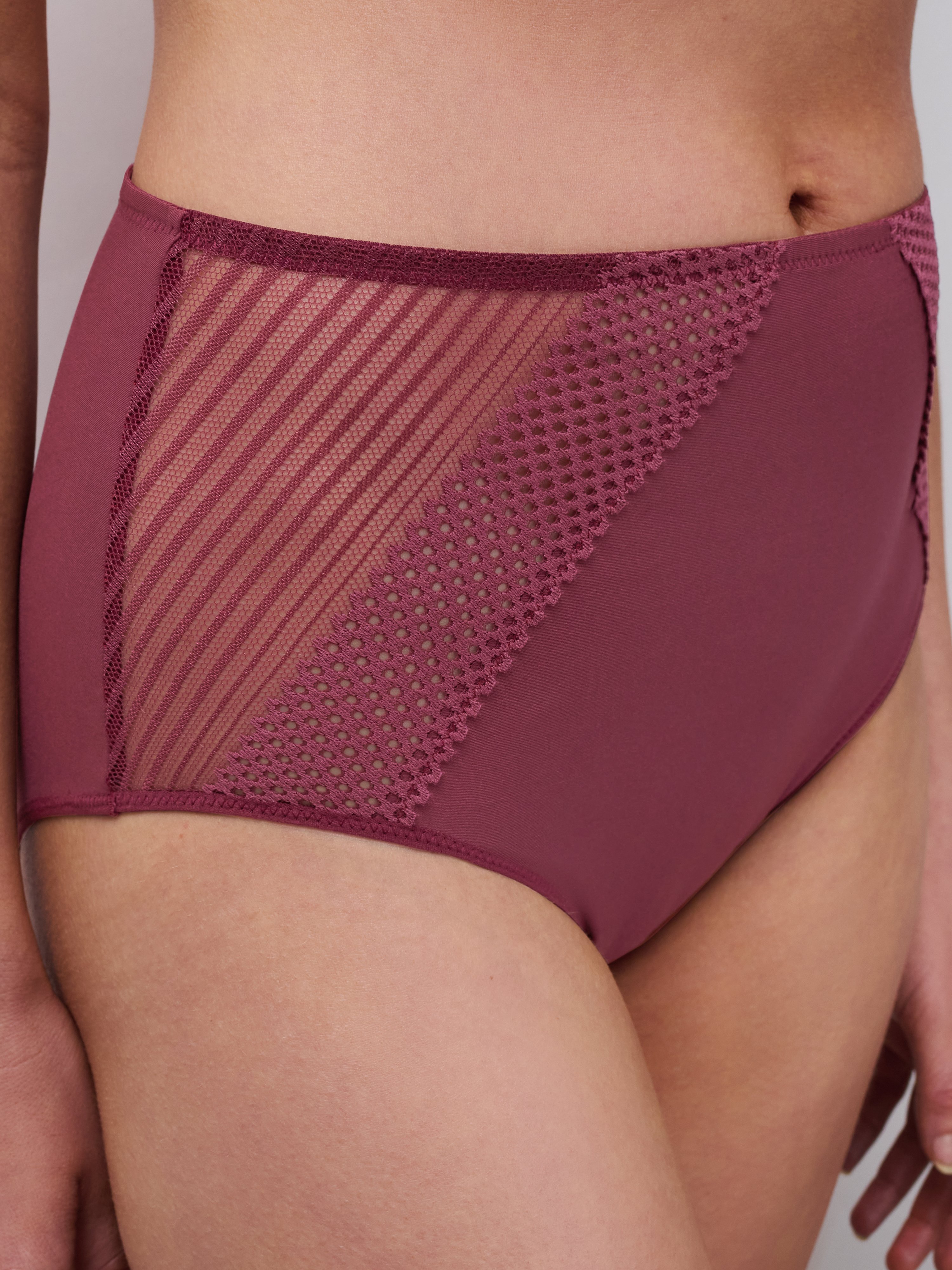 High-waisted lace panties CHANTELLE PULP Red