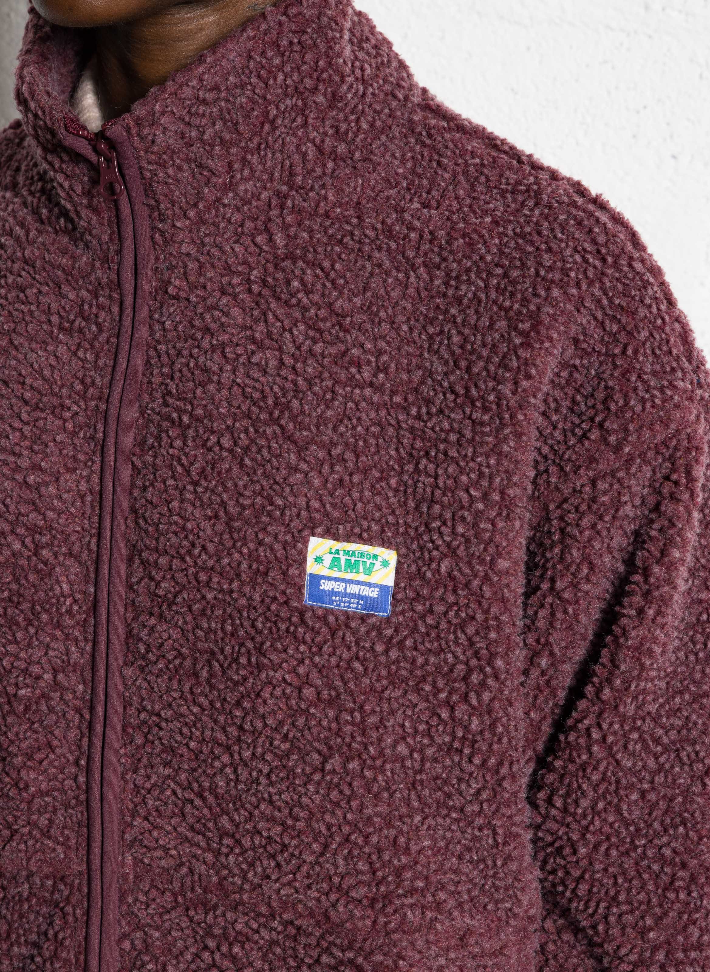 Fleecejacke mit Reißverschluss AMERICAN VINTAGE Rot