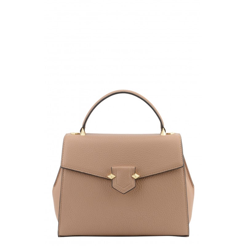 Handbag - cowhide leather POURCHET Brown