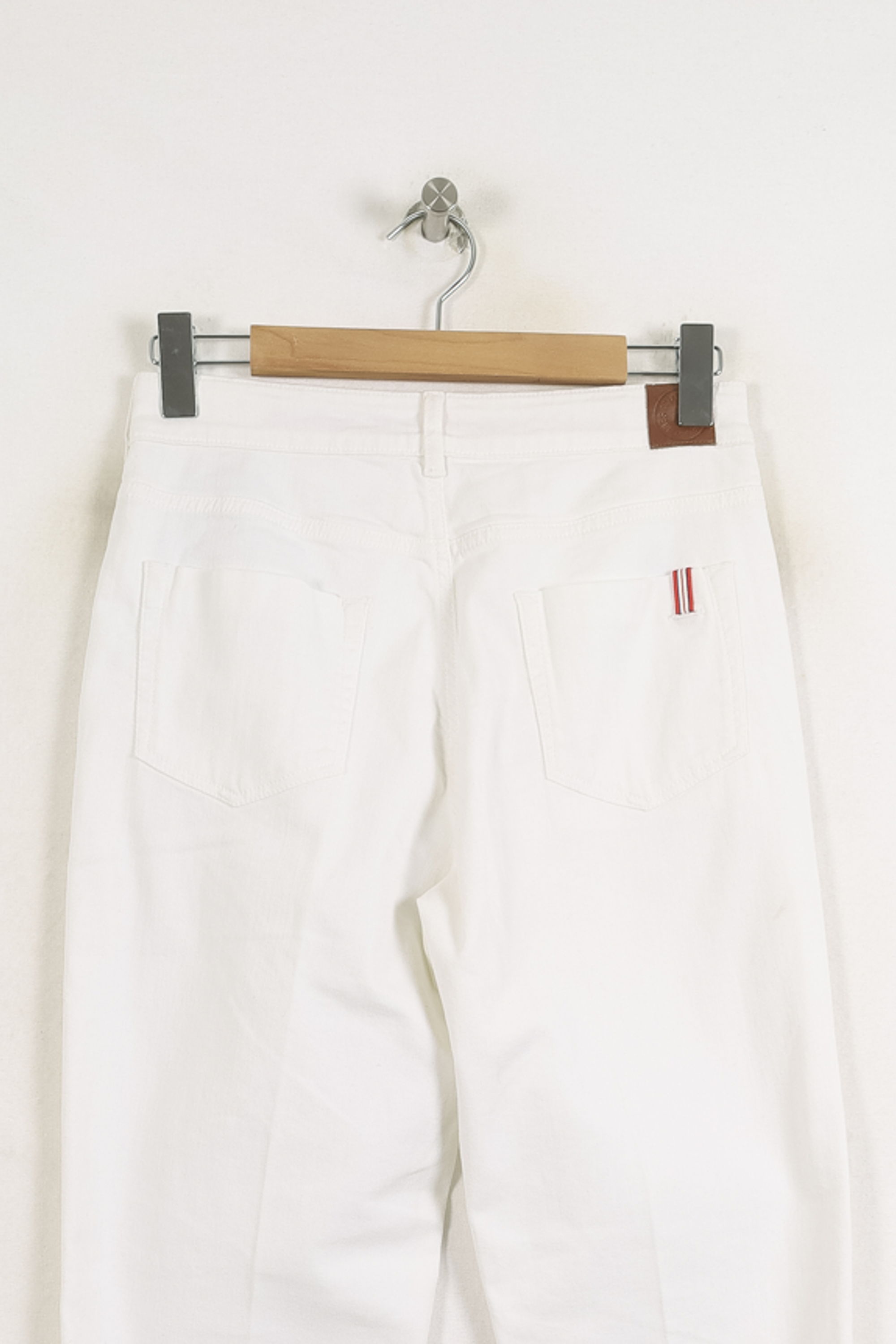 Cropped slim jeans with studs INES DE LA FRESSANGE - Seconde main White