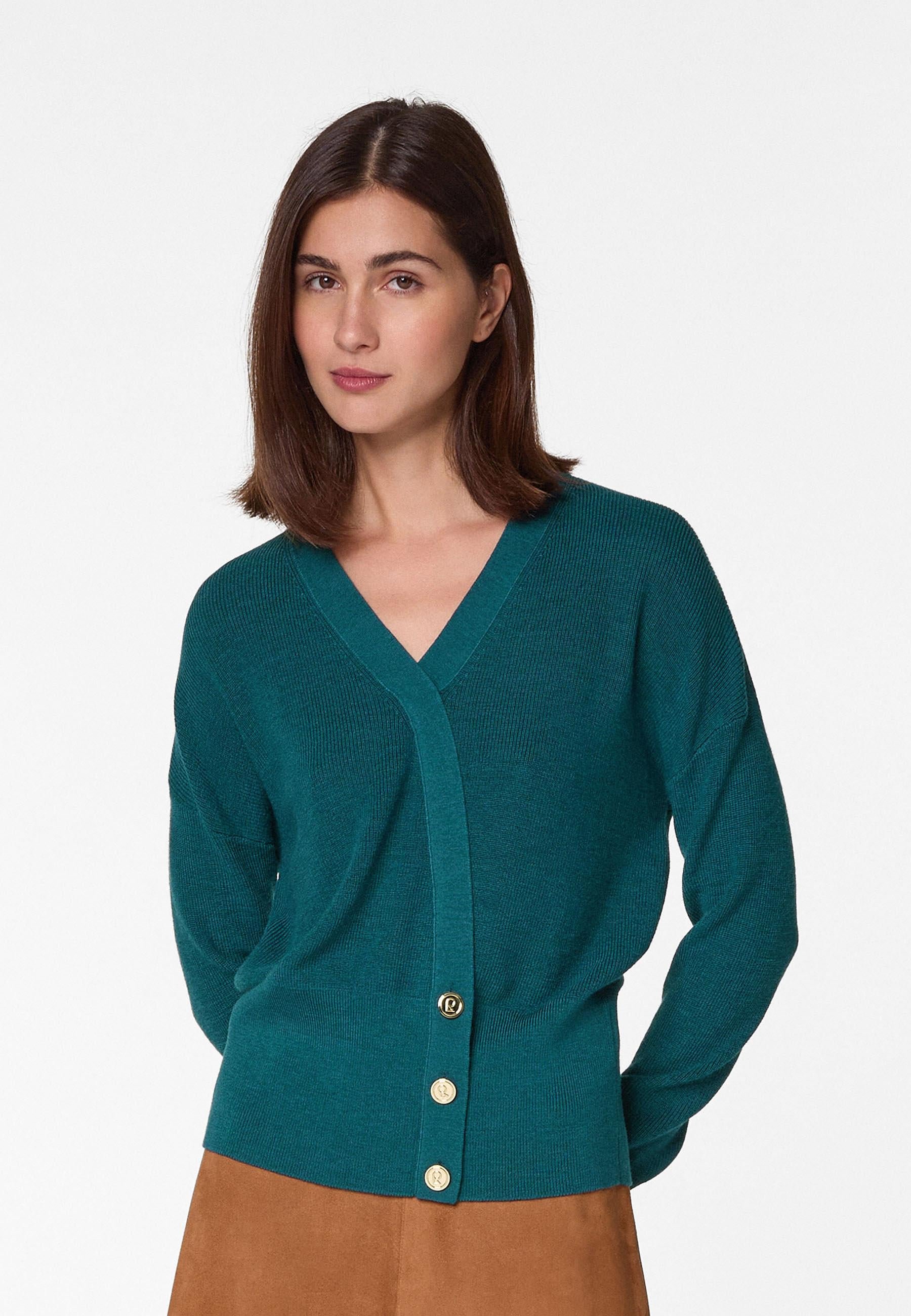 Merino wool trompe l'oeil sweater RODIER Blue