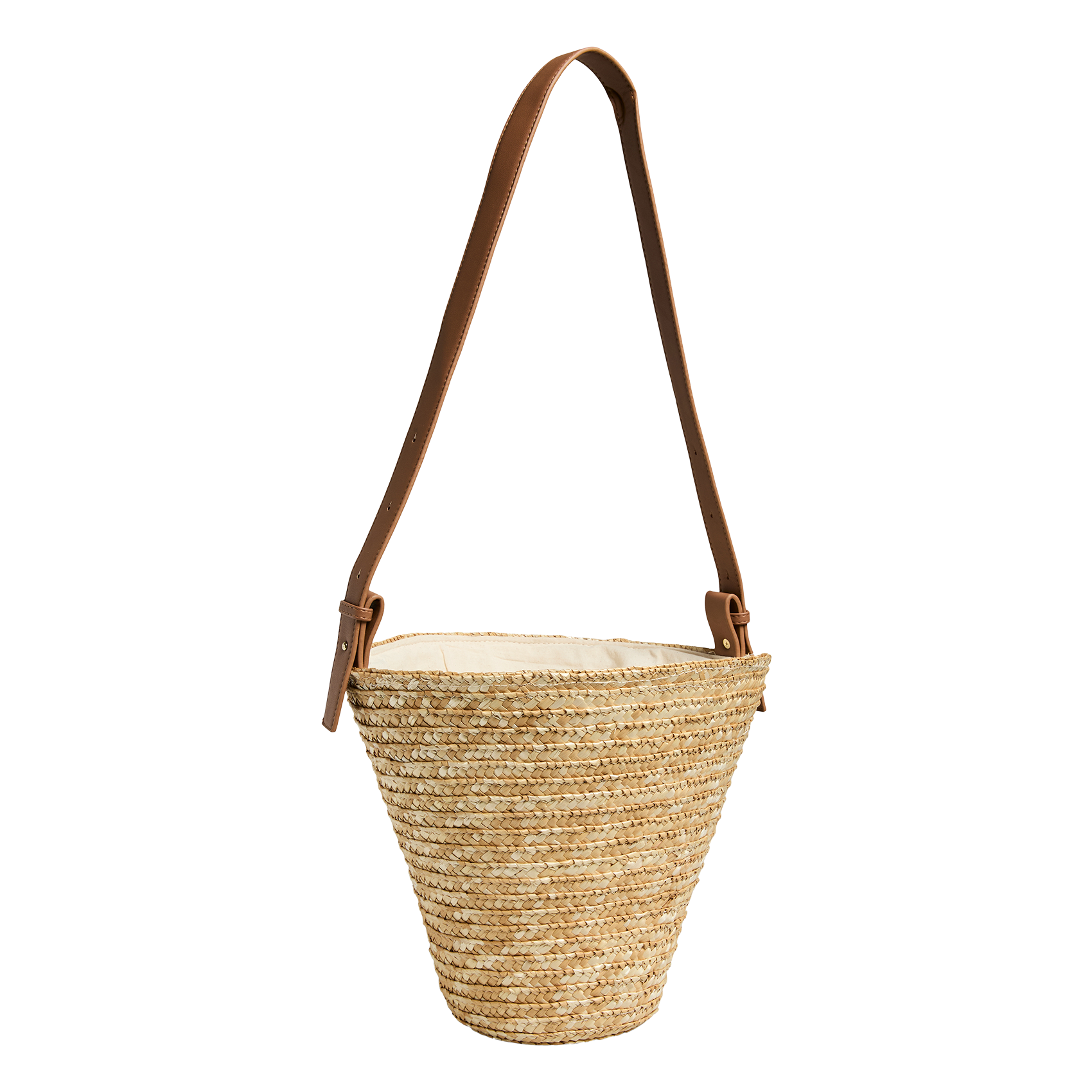 Straw shoulder bag PIECES Green