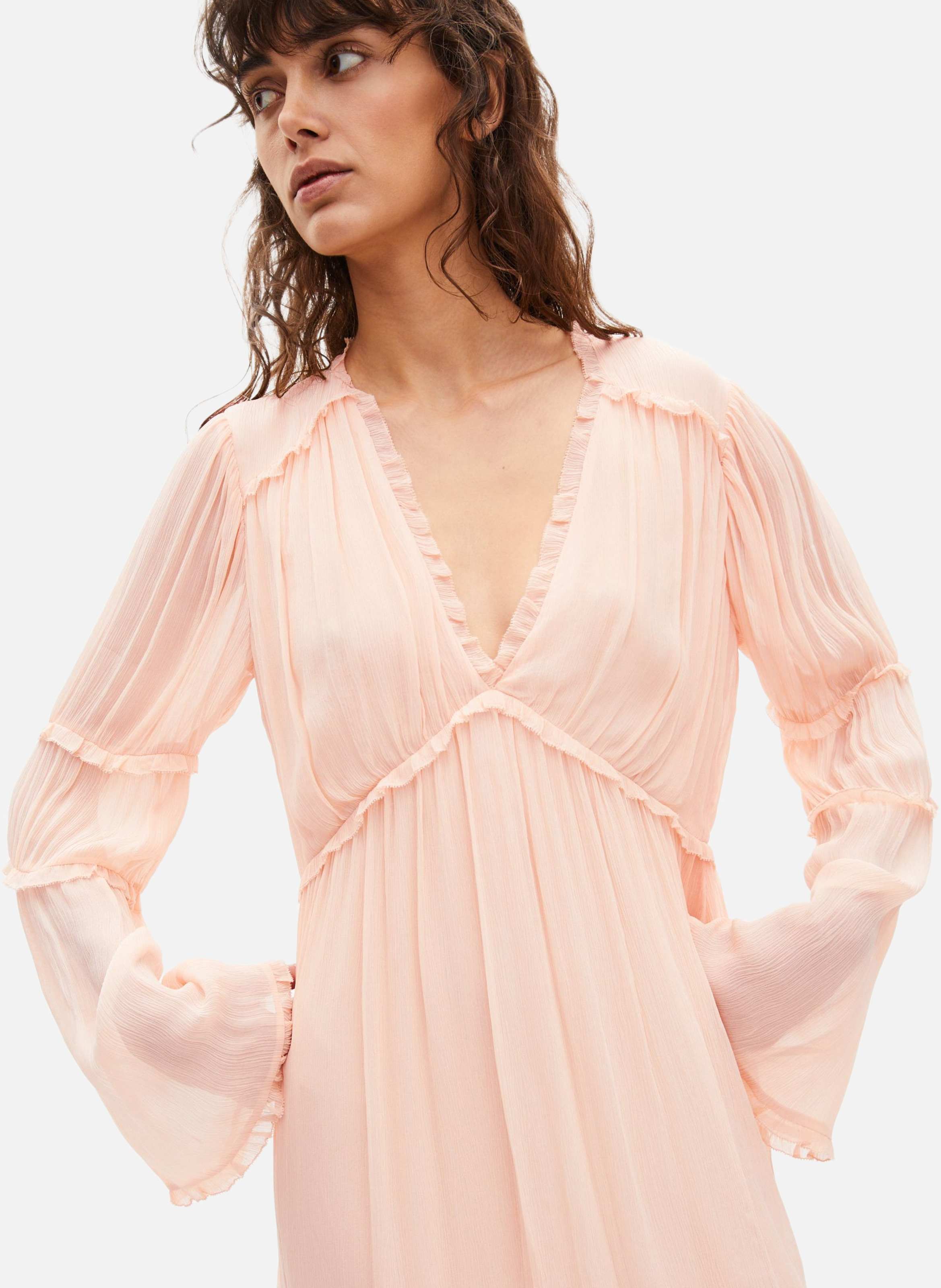 Short flounced dress THE KOOPLES Beige