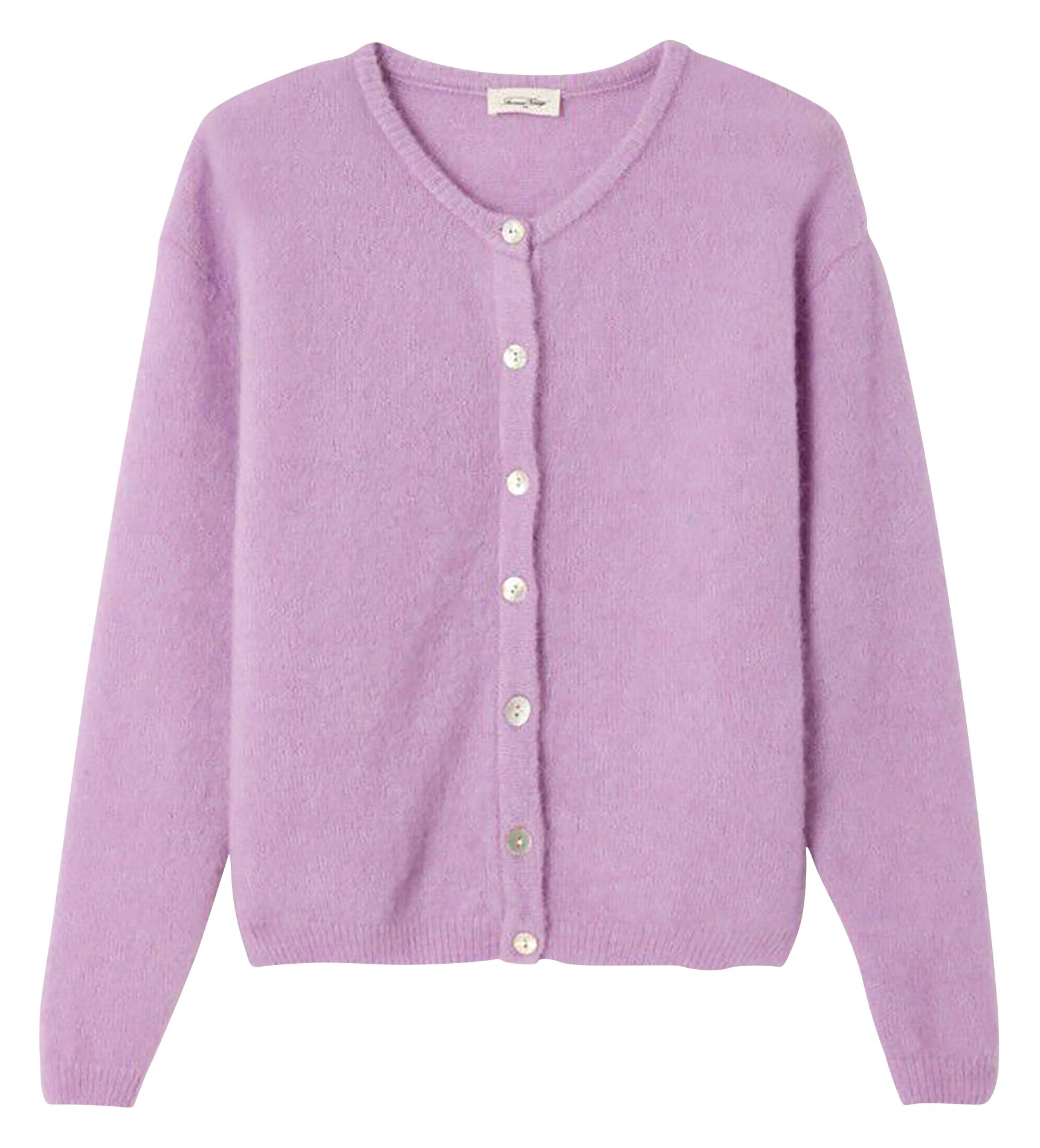 Gilet ample col rond en laine mélangée VITOW Lavande chine