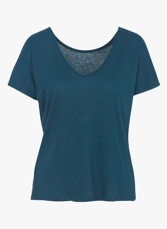 LIGHT BLUE - 'CARMEN BLOUSE' - OPEN BACK SHORT SLEEVE SHIRT - - Fashion Boutique LIGHT BLUE - 'CARMEN BLOUSE' - OPEN BACK SHORT SLEEVE SHIRT - - Fashion Boutique