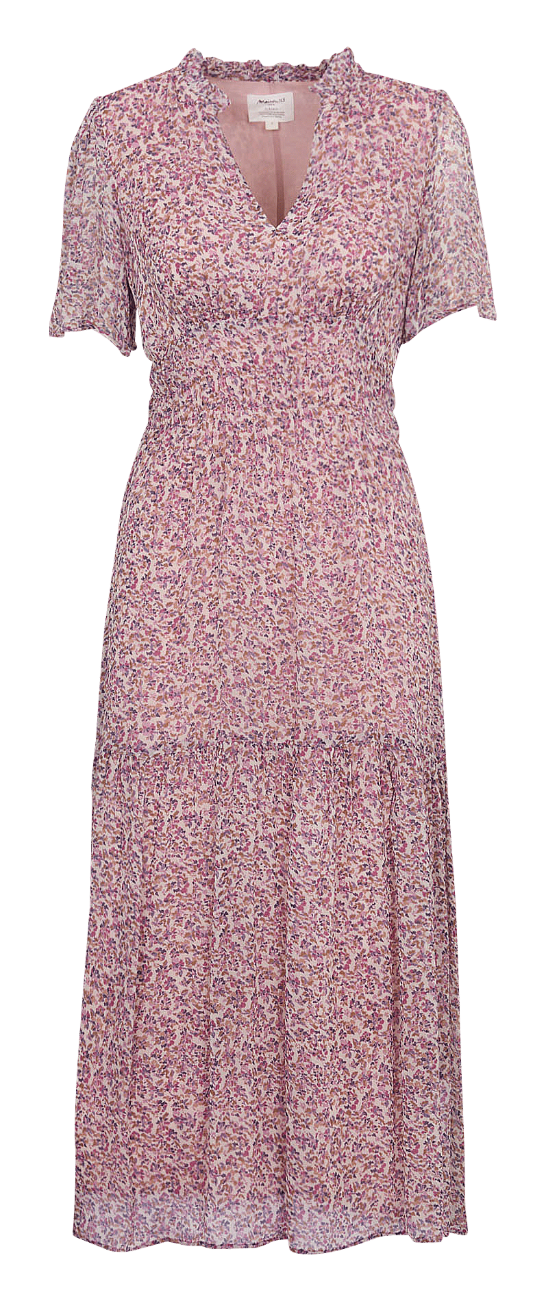 Lange uitlopende jurk met V-hals MAISON 123 Violet