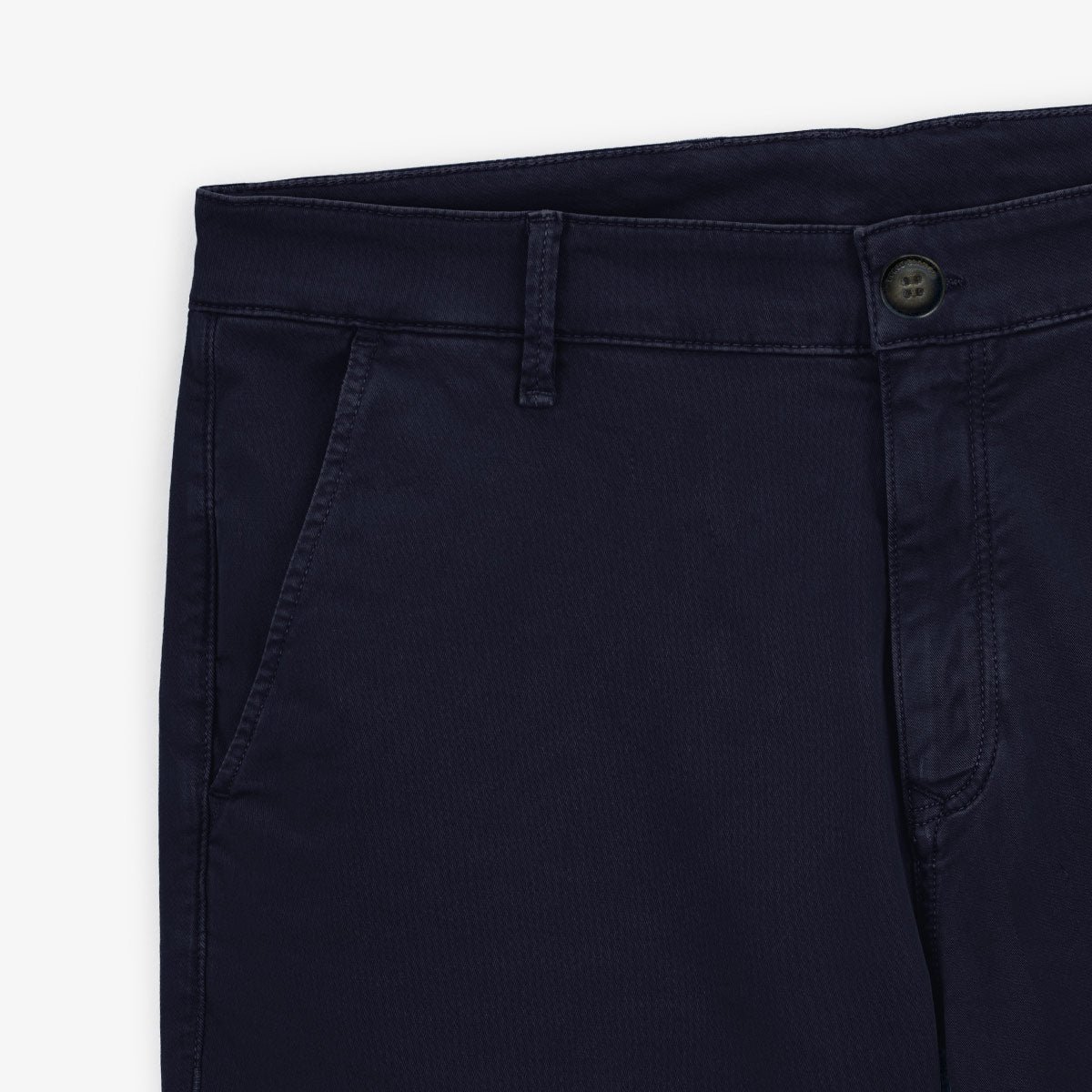 Straight cut Bermuda shorts in stretch cotton SERGE BLANCO Blue