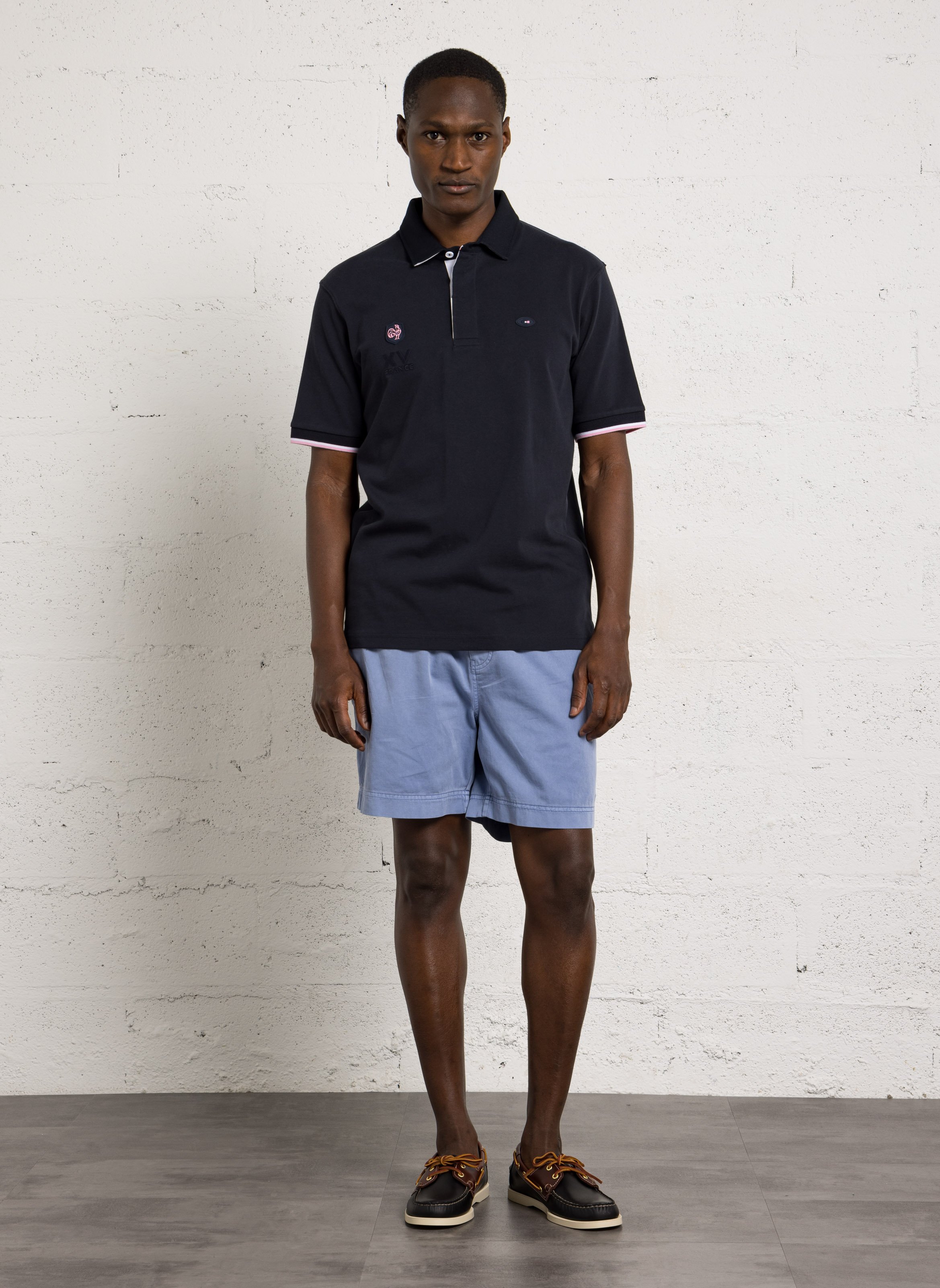 Polo manches courtes en coton EDEN PARK Bleu