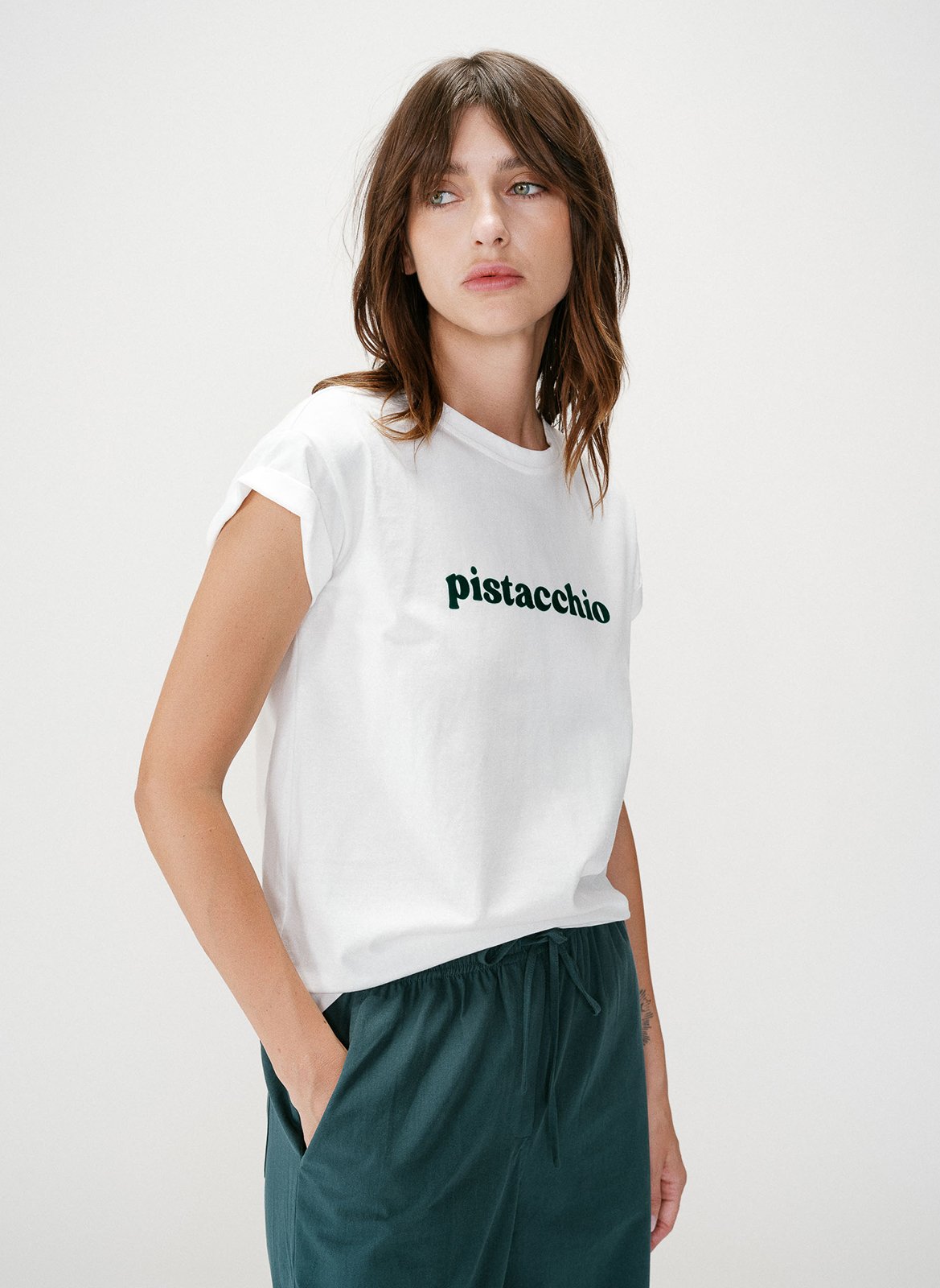 Tee-shirt imprimé col rond GRACE ET MILA Vert