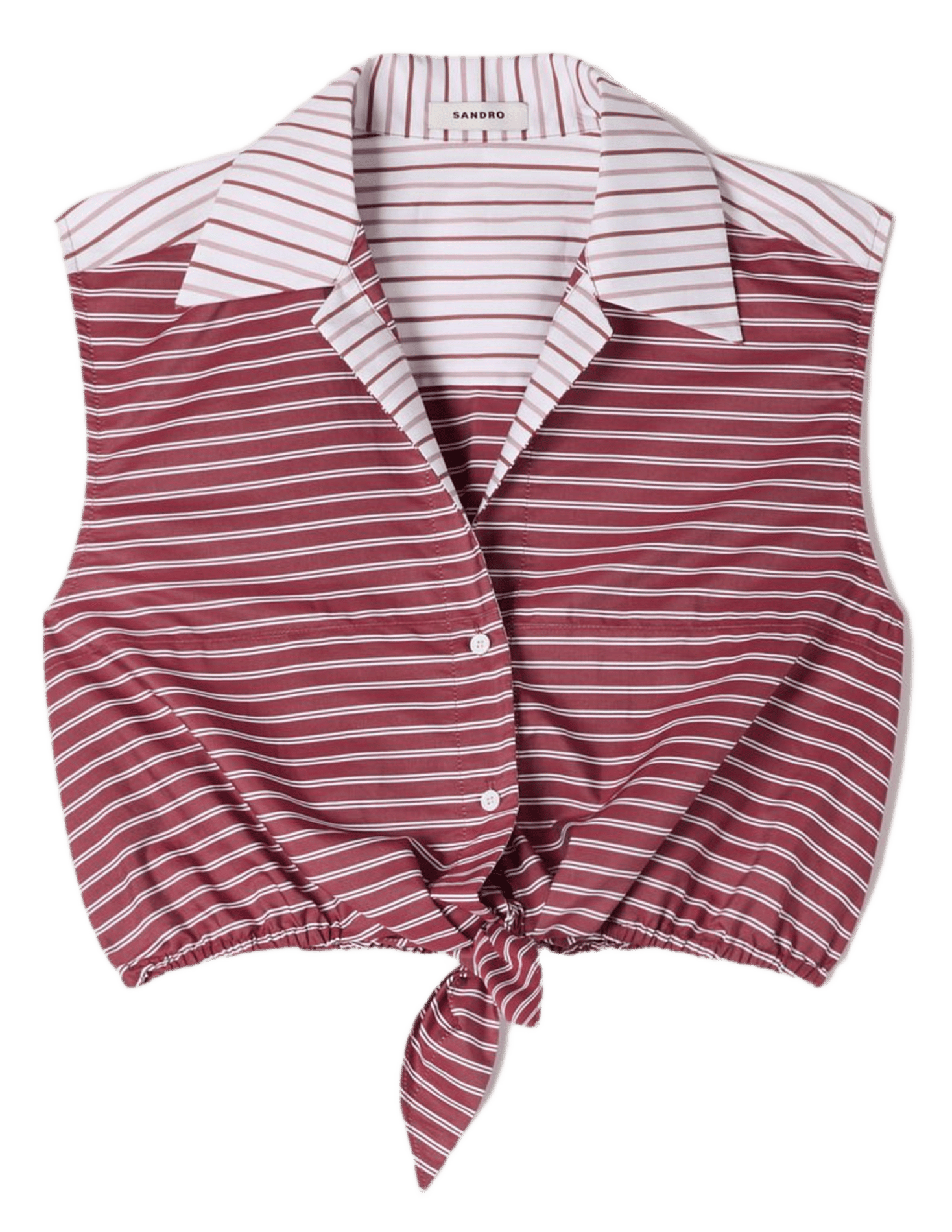 Blouse met klassieke kraag SANDRO Rood