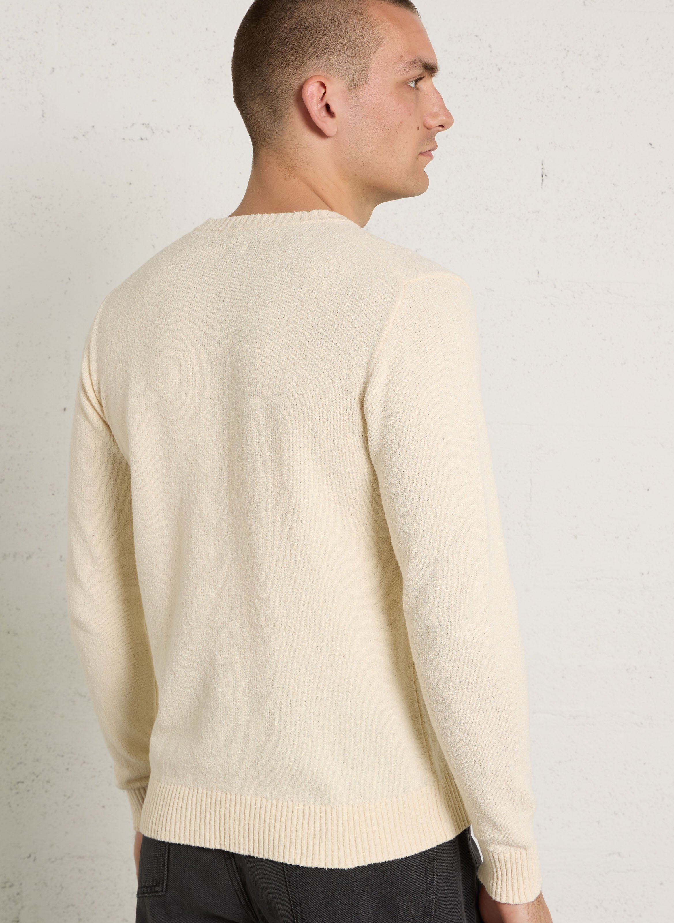 Ärmelloser Pullover mit Schnürung aus Baumwolle und Wolle AU PRINTEMPS PARIS Beige