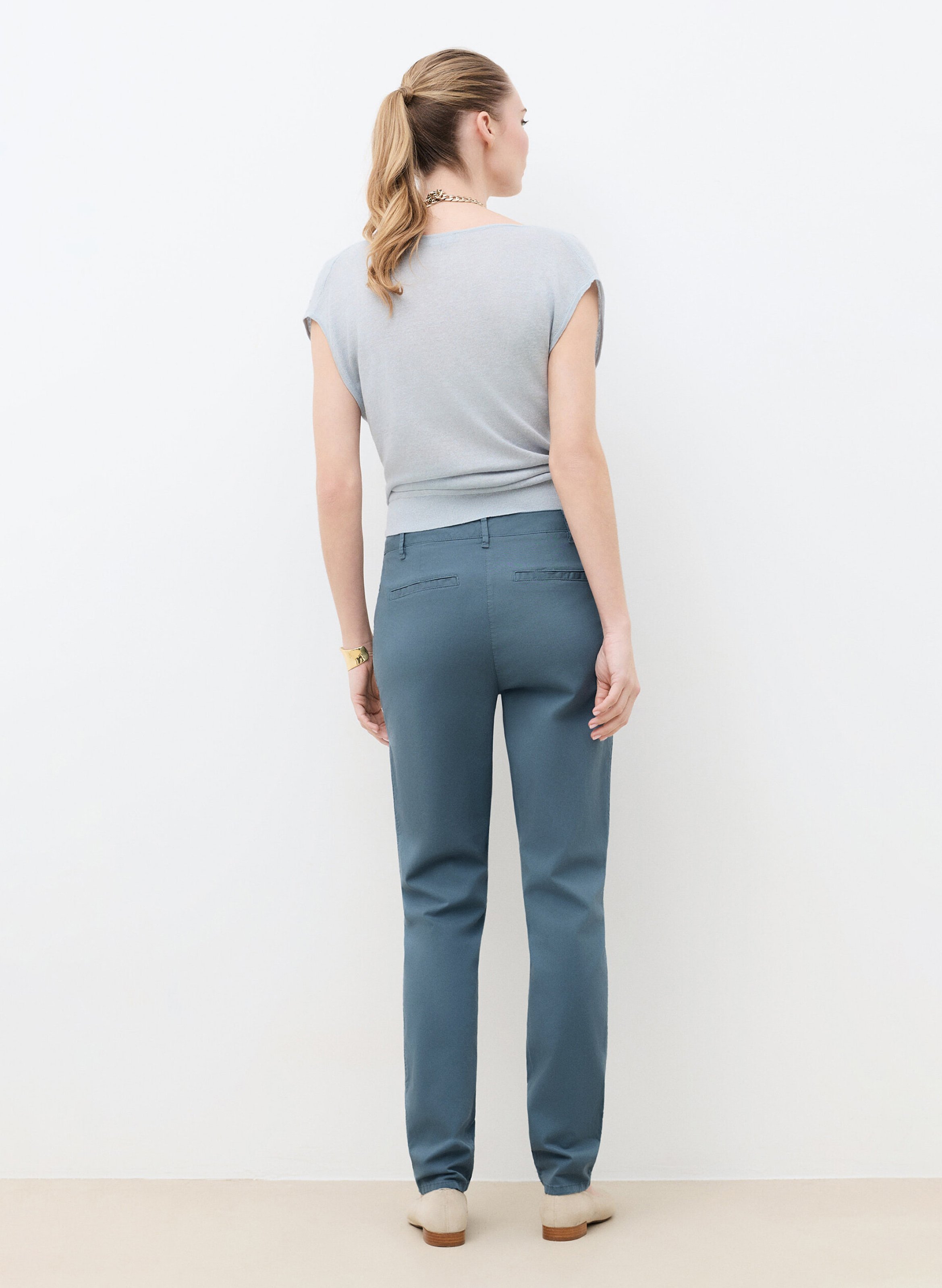 Chino - katoenblend CAROLL Groen