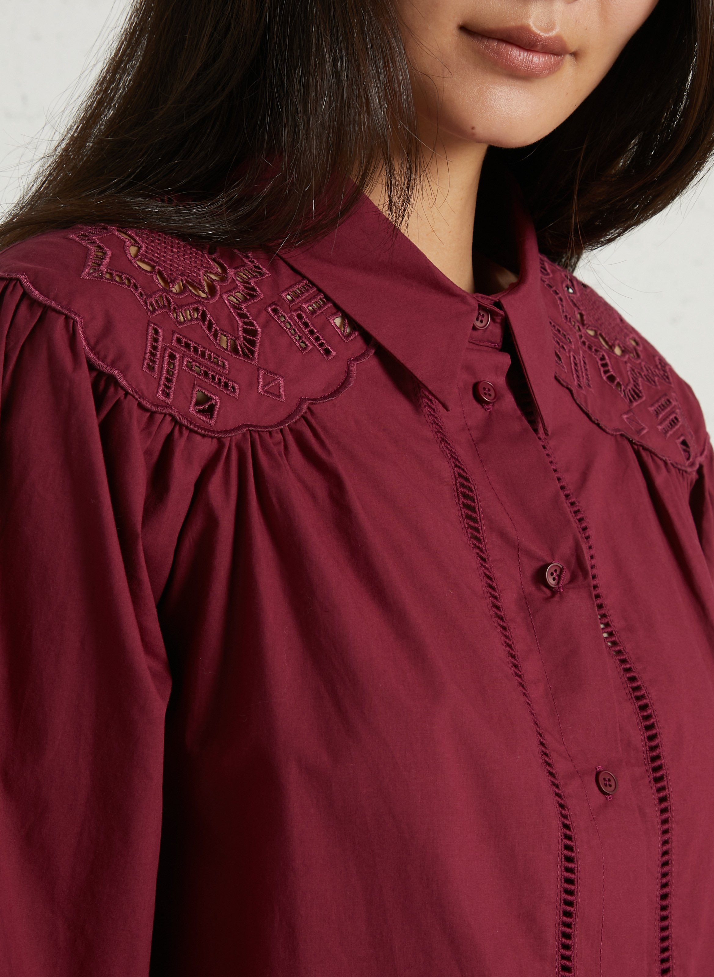 Organic cotton shirt SUNCOO Red