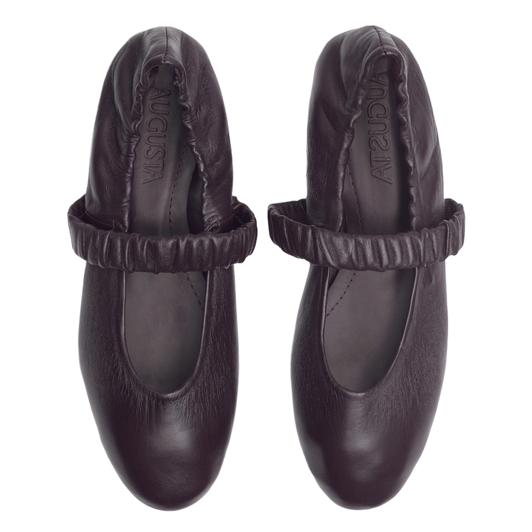 Leather ballet pumps AUGUSTA Plums