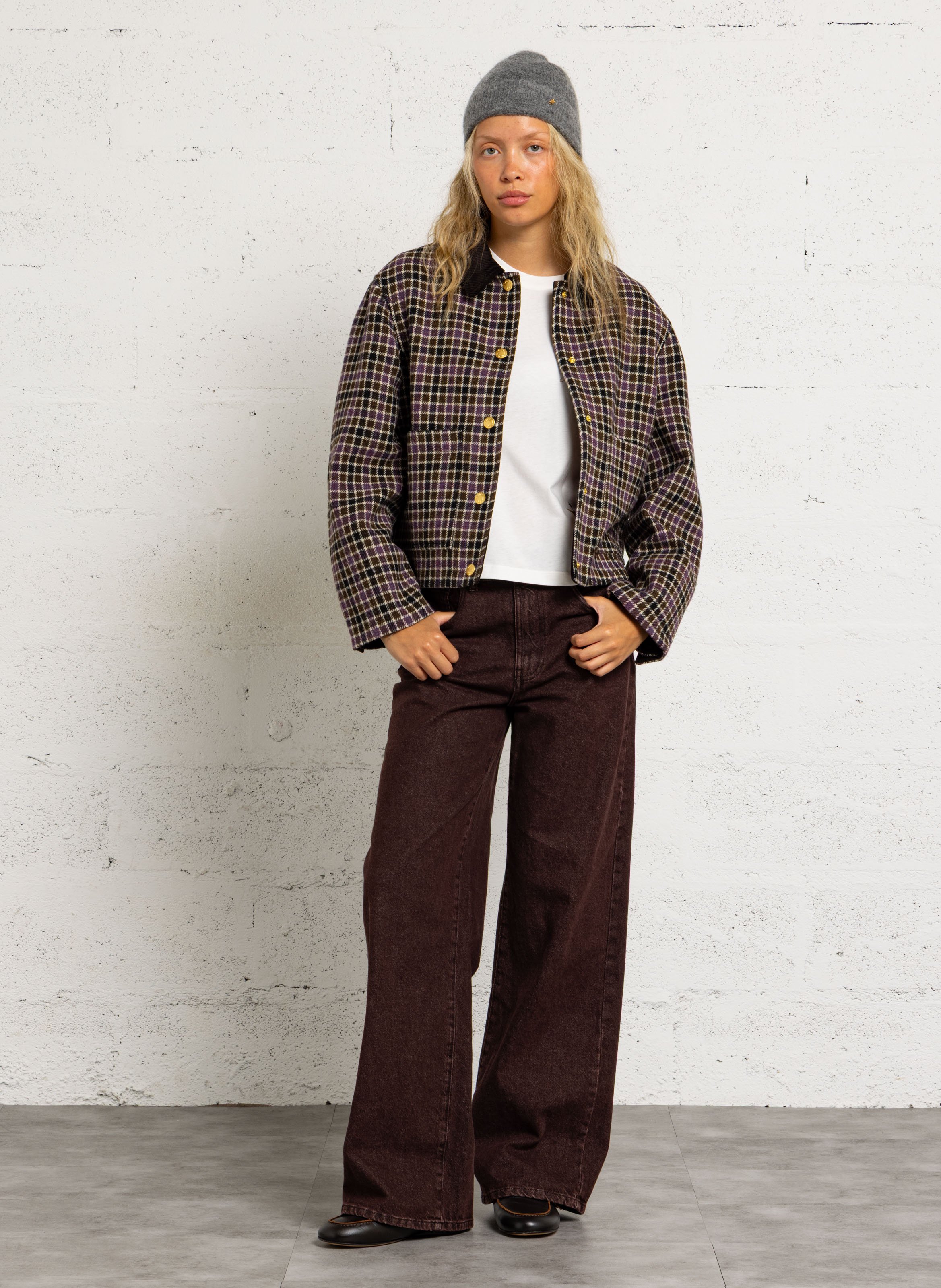 Oversized wool jacket DES PETITS HAUTS Multicolored