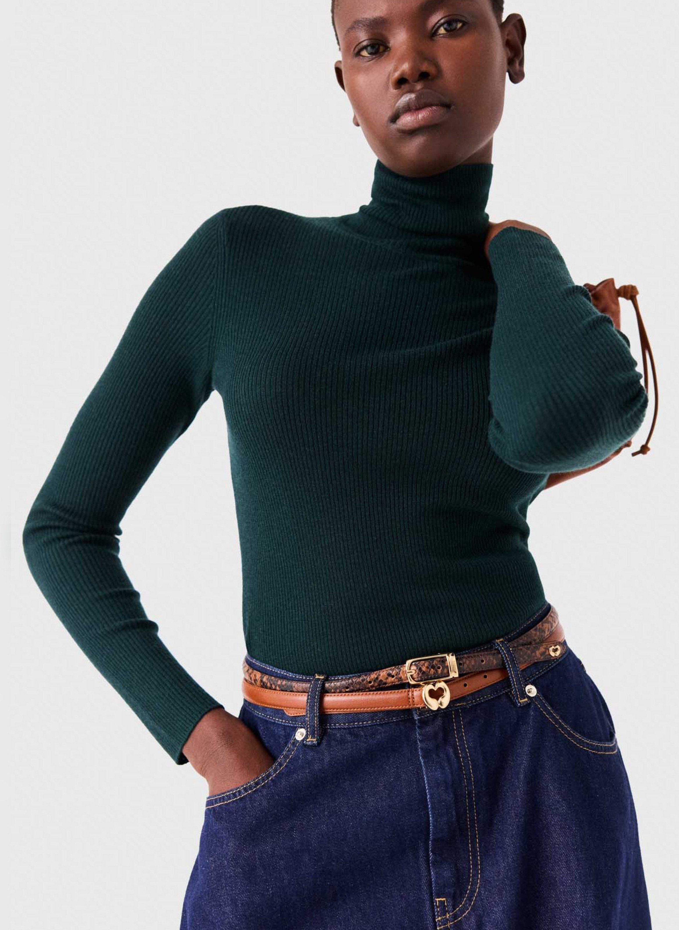 Ceinture en cuir MAJE Marron