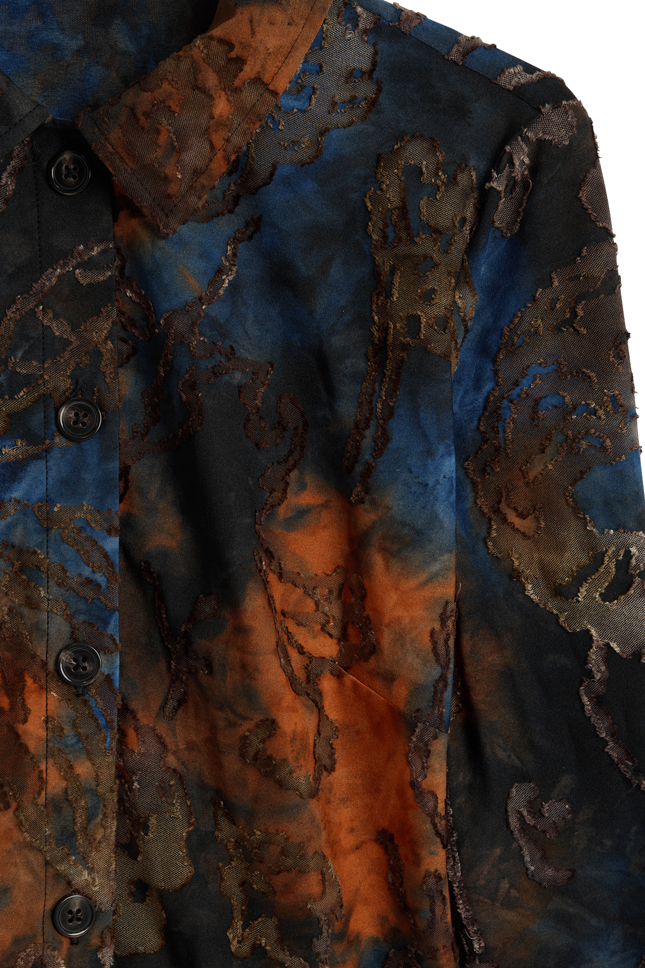 Chemise droite col classique imprimée DESIGUAL Marron