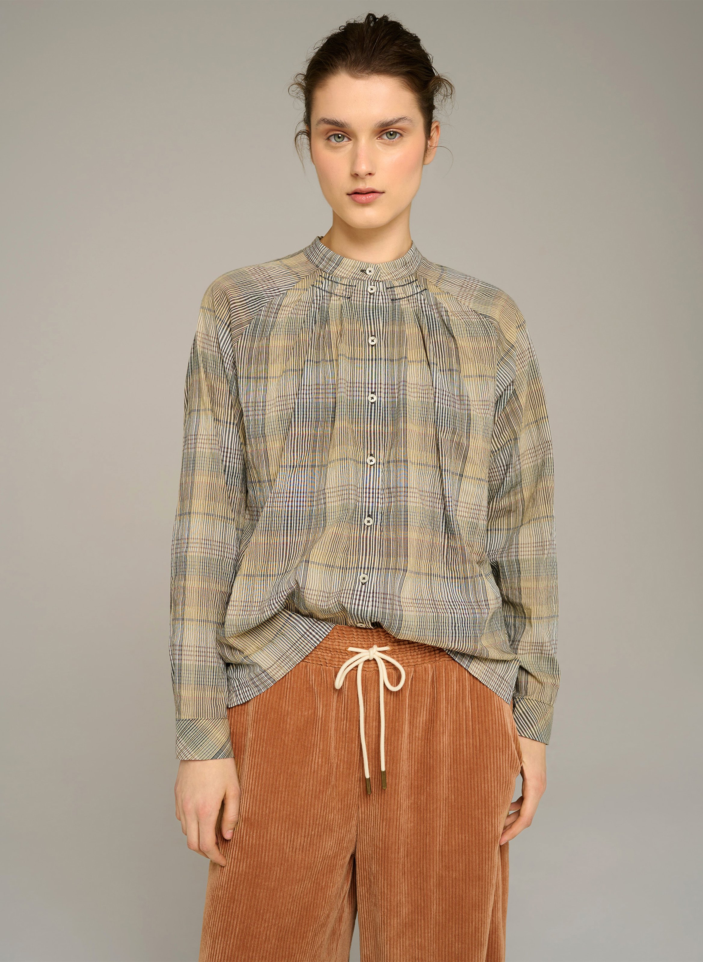 Karobluse mit Rundhalsausschnitt COTELAC ACOTE Beige