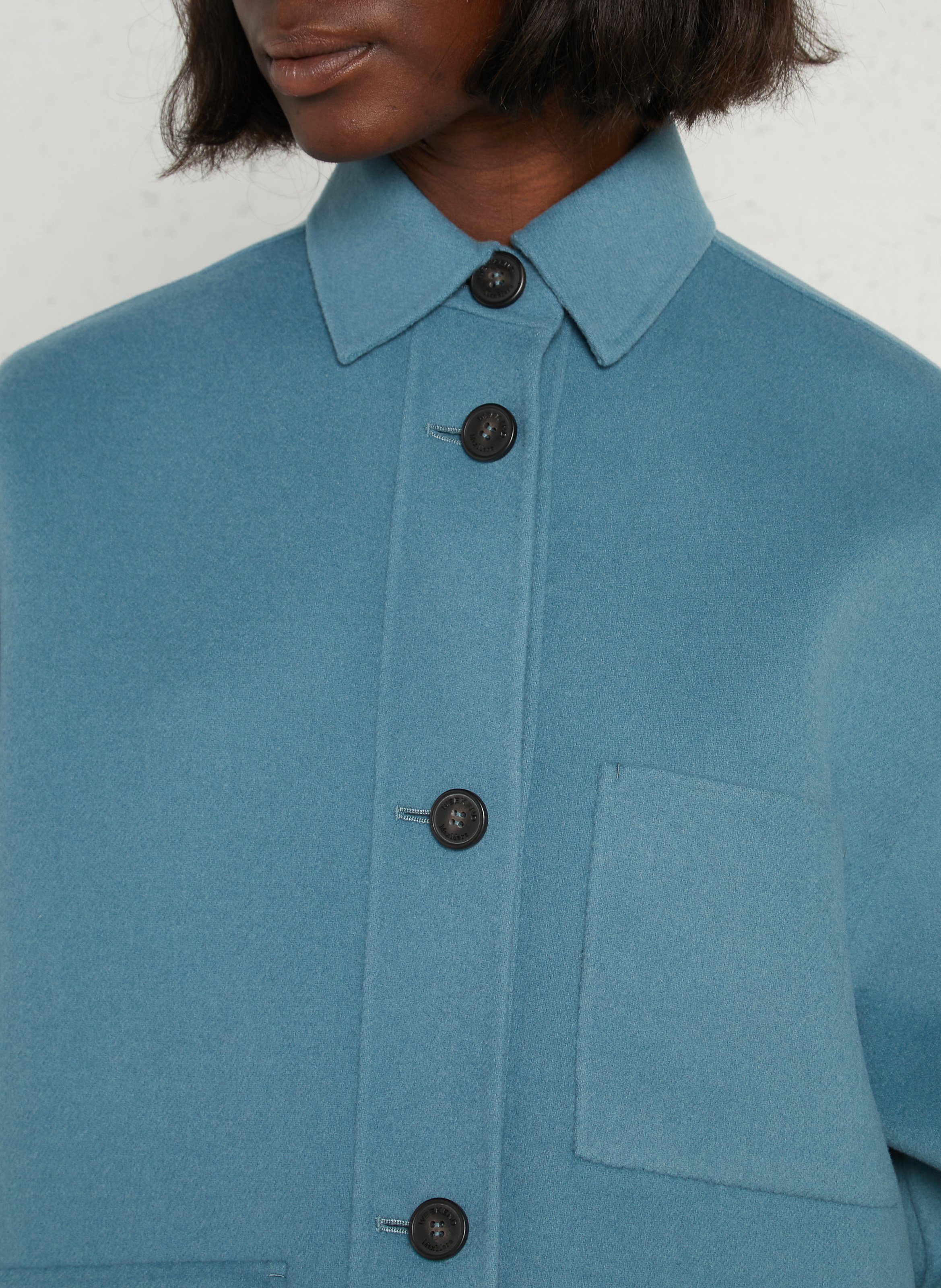 Jacke aus Wollmix mit klassischem Kragen MAX MARA WEEK END Blau