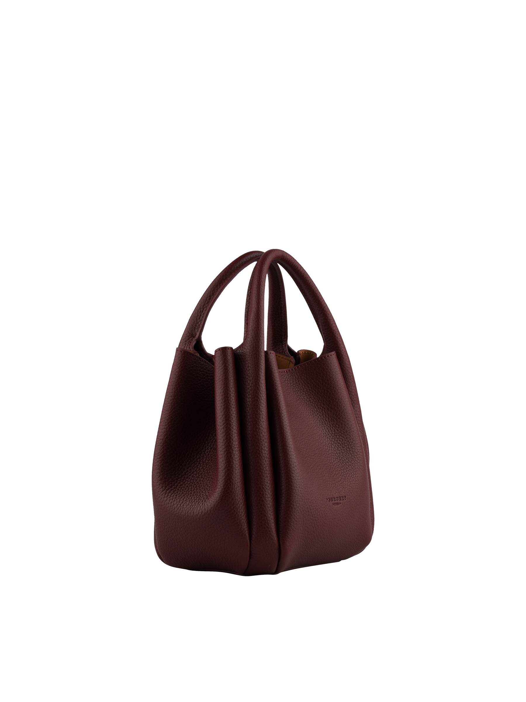 Calfskin leather handbag POURCHET Red