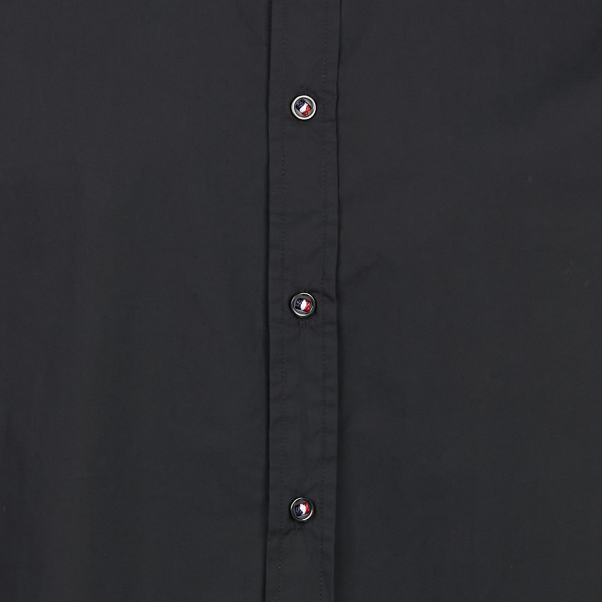 Baumwollhemd mit klassischem Kragen, Regular Fit LE TEMPS DES CERISES Schwarz