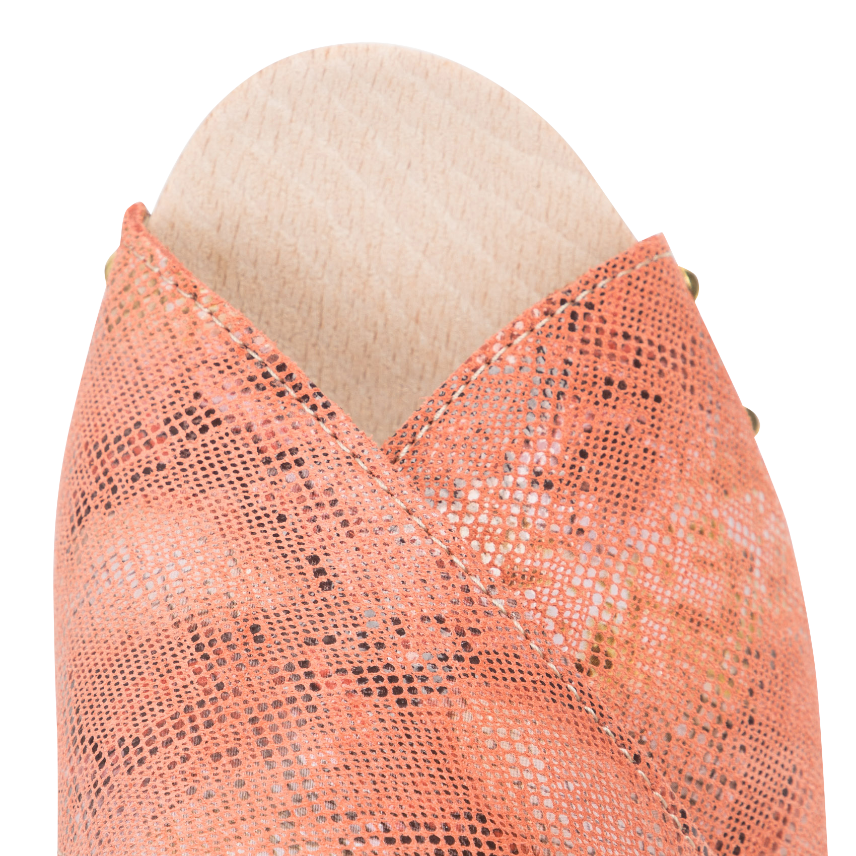 Mules hautes embossée crocodile en cuir   BOSABO Orange