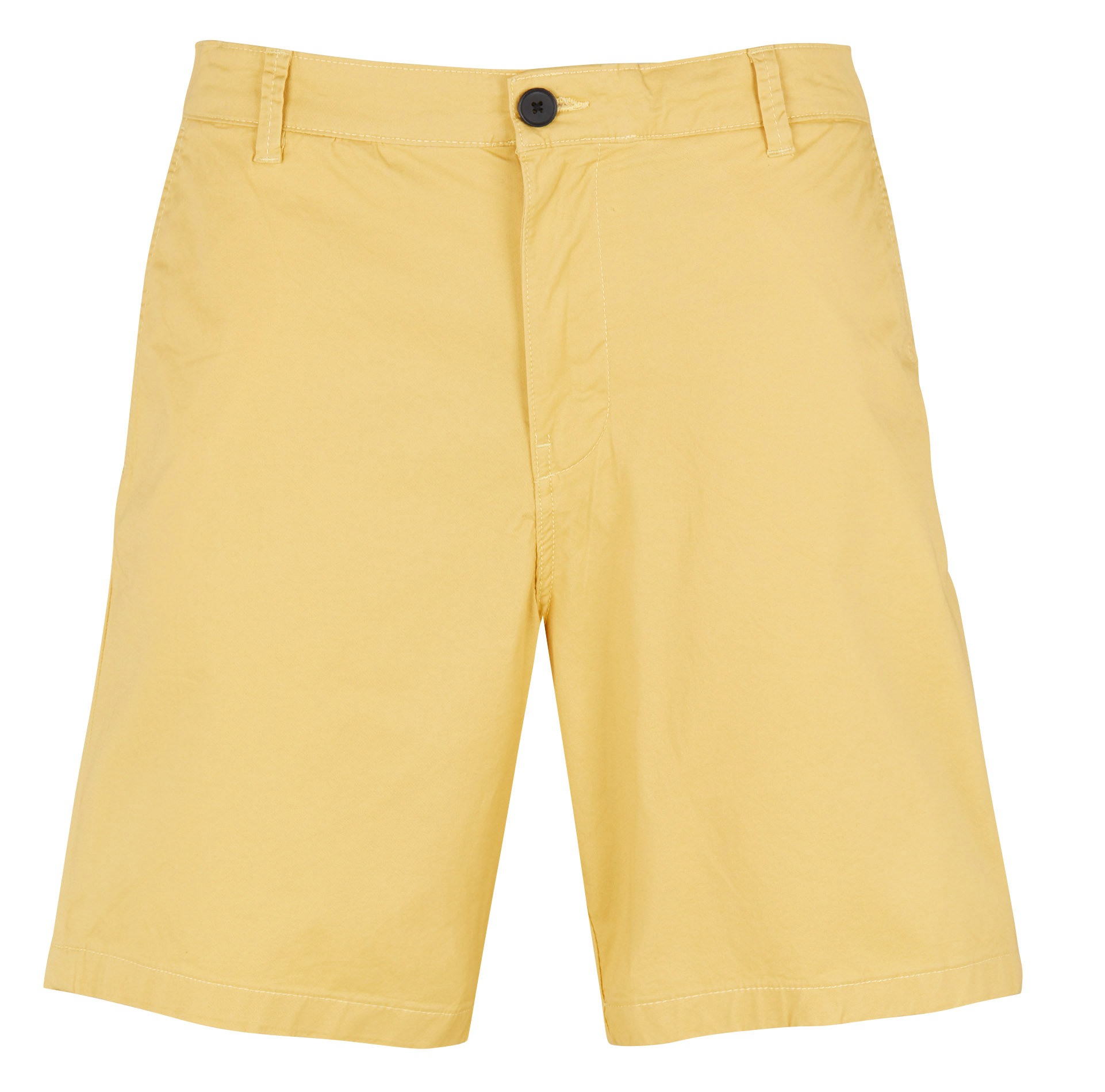 Straight-leg organic cotton-blend shorts SELECTED Orange