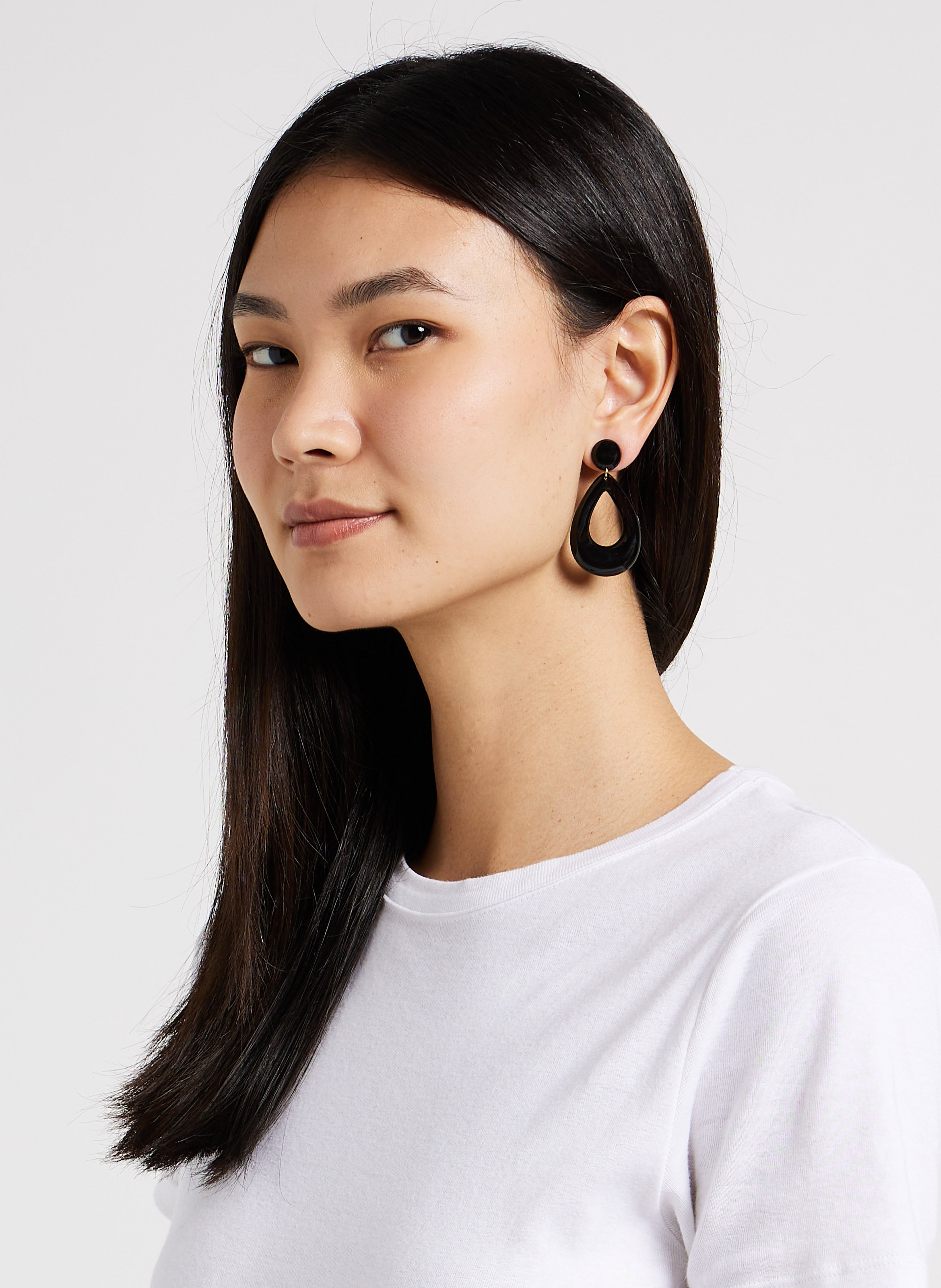 Boucles d'oreilles fantaisie FEEKA Noir