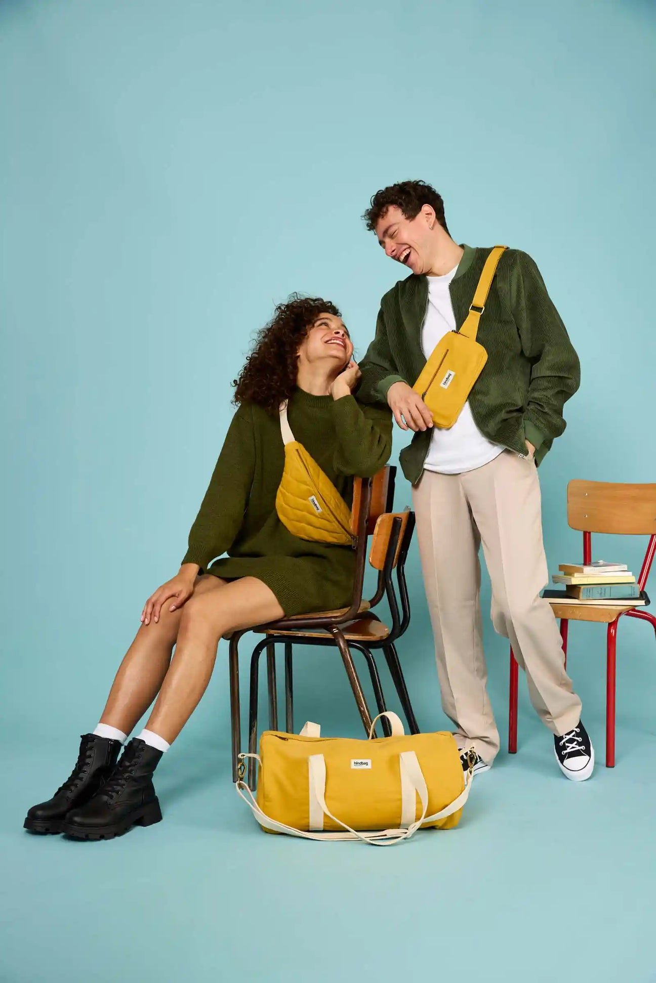 Cotton weekend bag HINDBAG Yellow