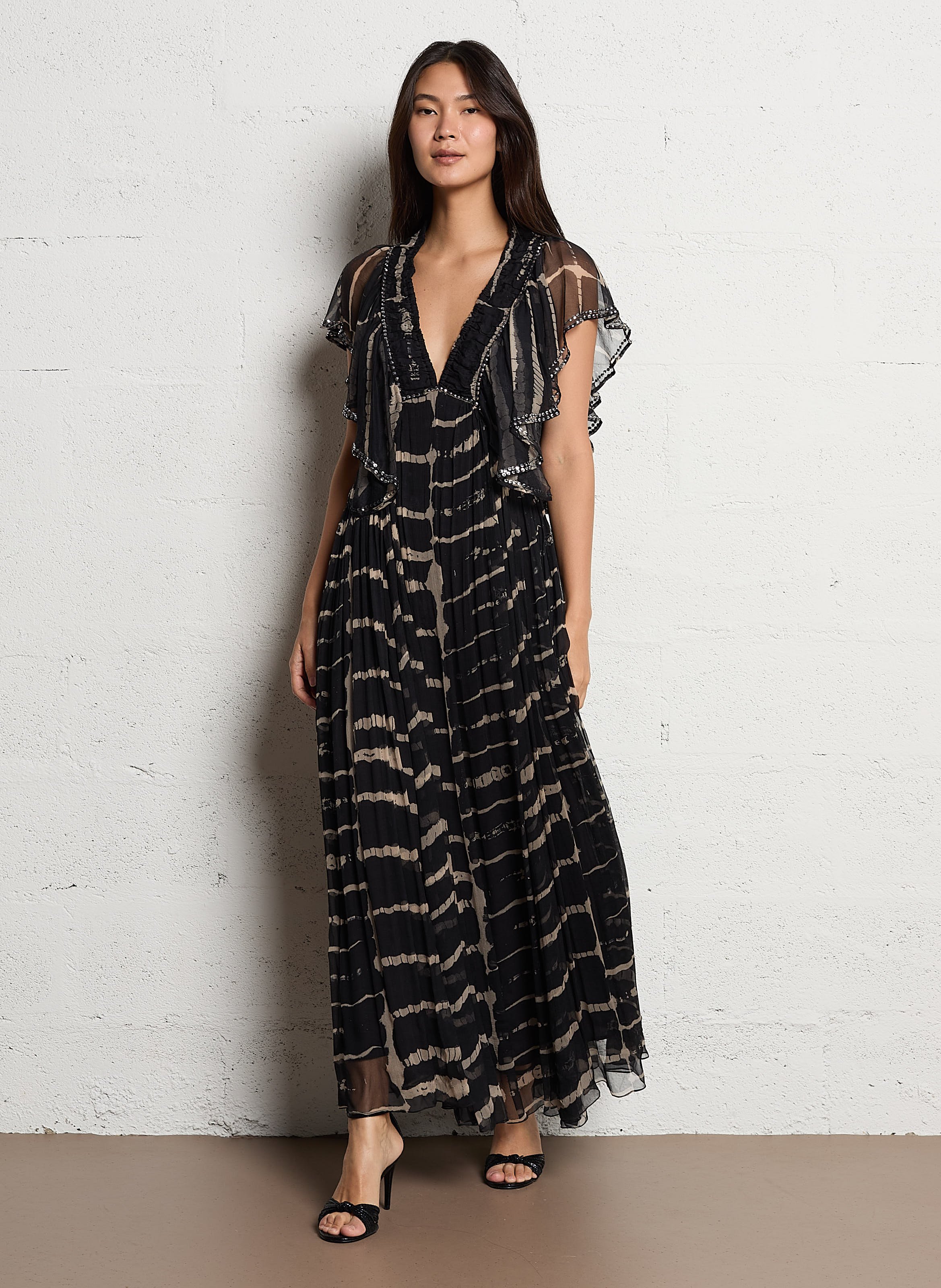 Atlas - Oversize-Pullover mit V-Ausschnitt MES DEMOISELLES Schwarz