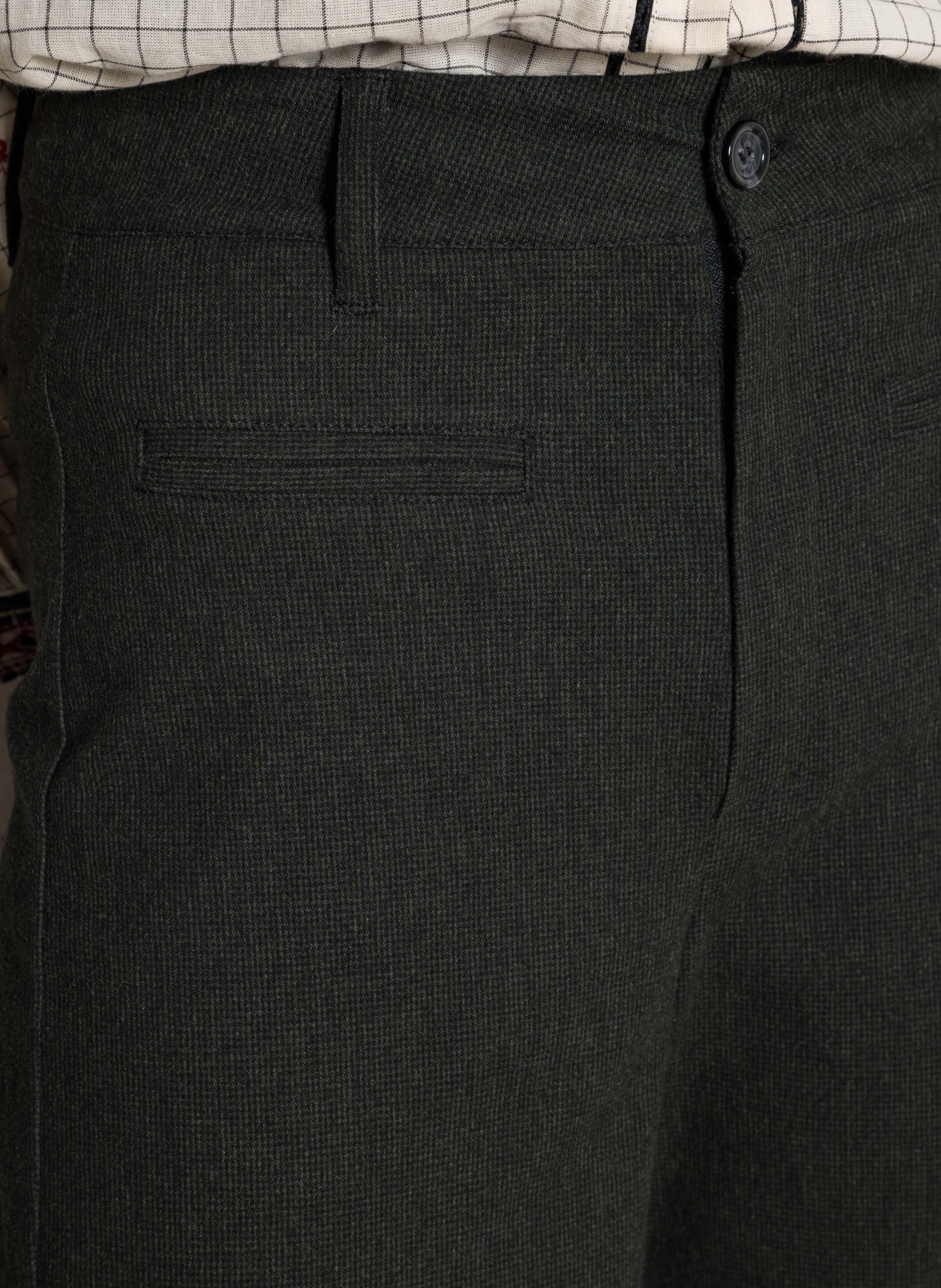 Pantalon droit taille haute jacquard MAISON HOTEL Noir