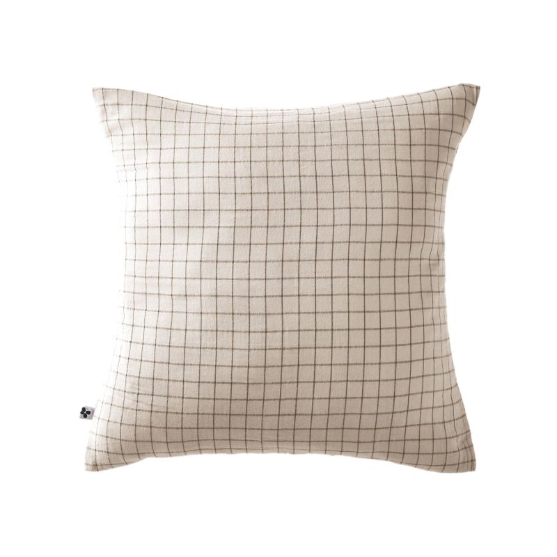 Cotton percale pillow case L'EFFET PAPILLON White