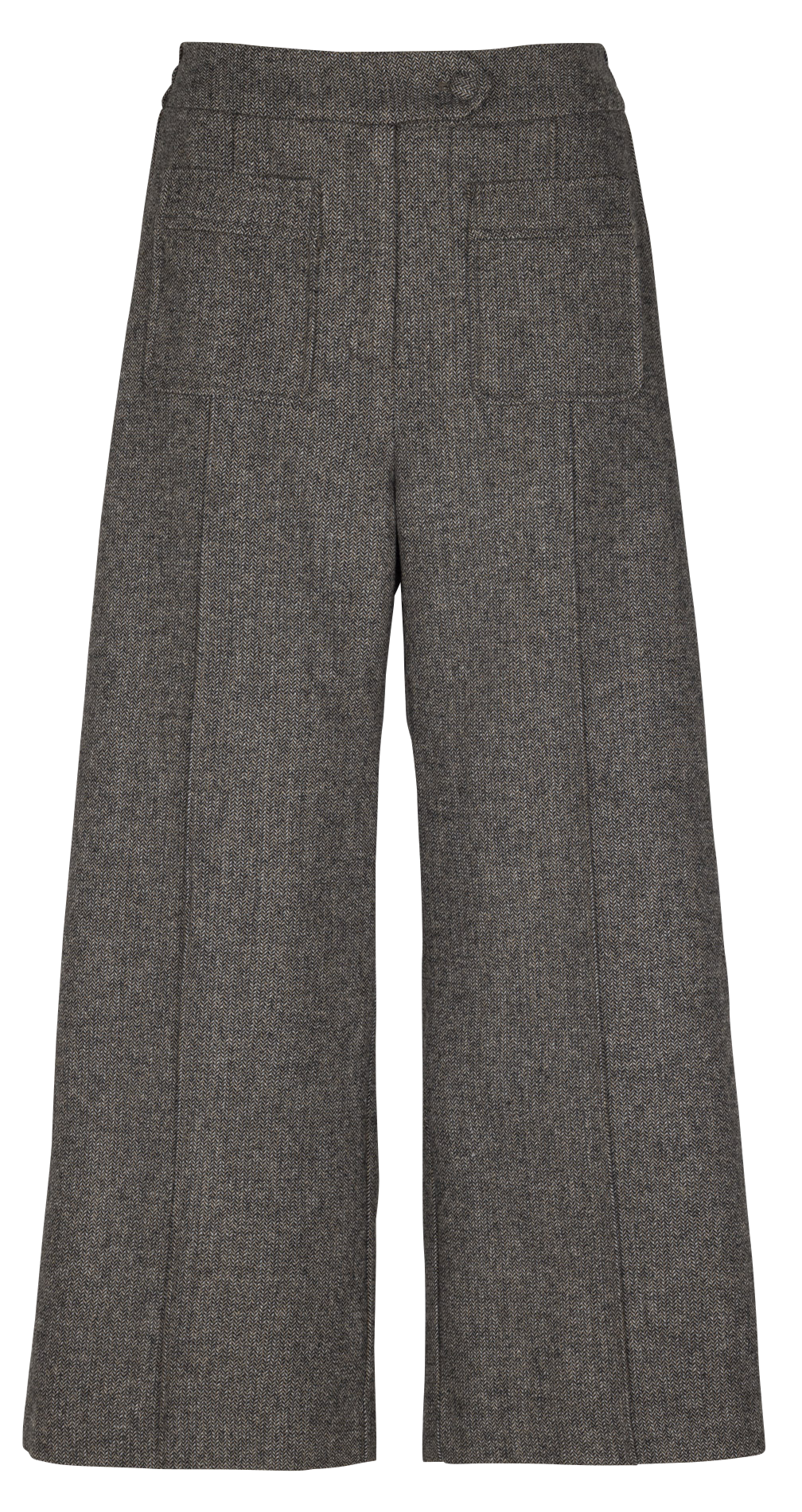 Pantalon large en laine mélangée SUNCOO Noir