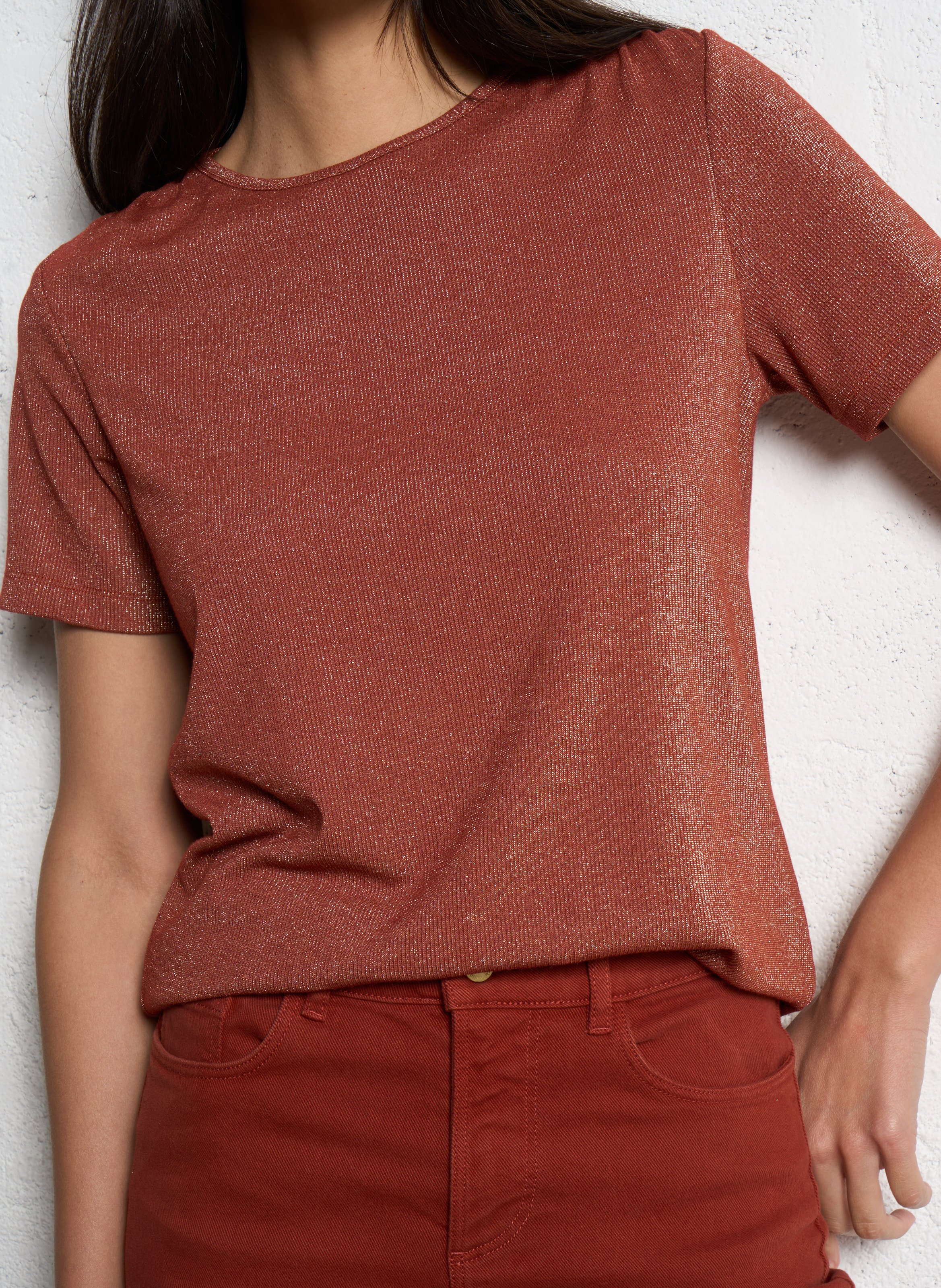 Maglietta diritta con scollo rotondo I CODE Rosso